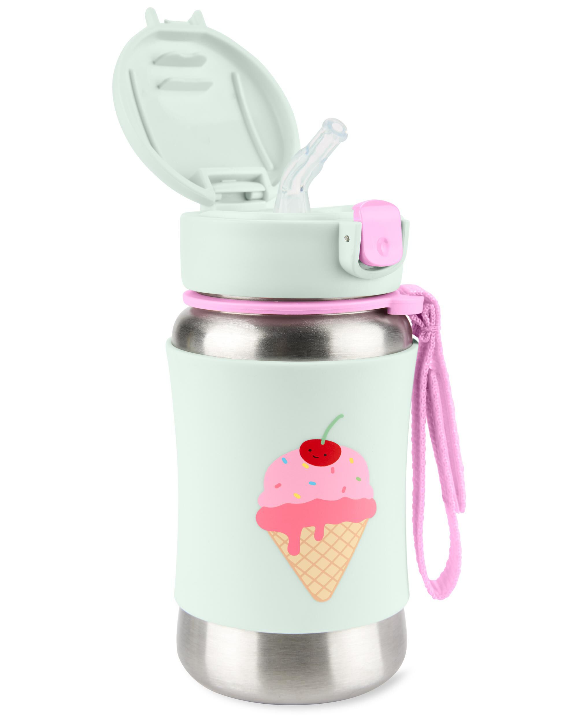 Carter's Spark Style Stainless Steel Straw Bottle - Ice cream