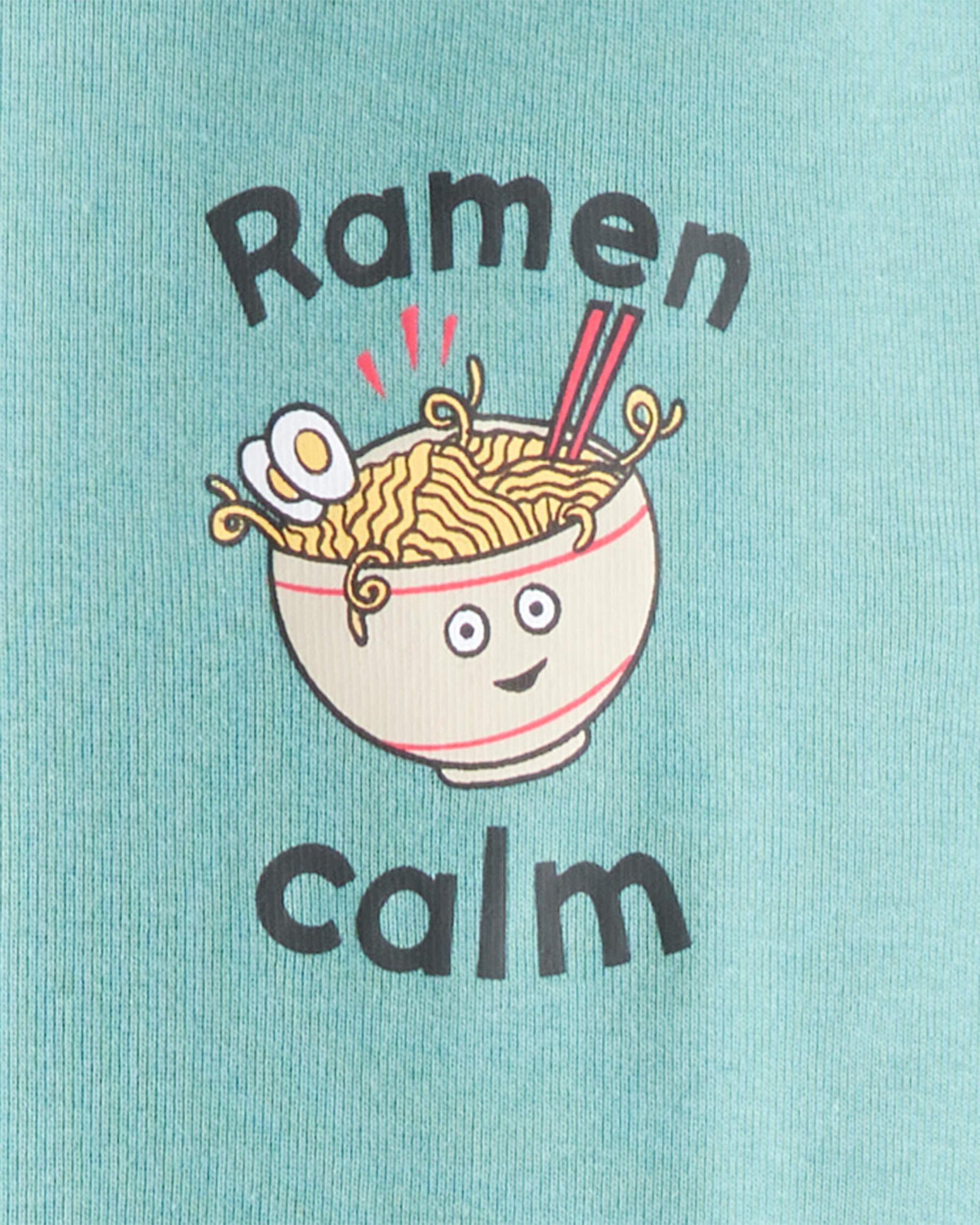 Carter's Boys Ramen Calm Print 100% Cotton Long-Sleeve 4-Piece Pajamas - Blue/White