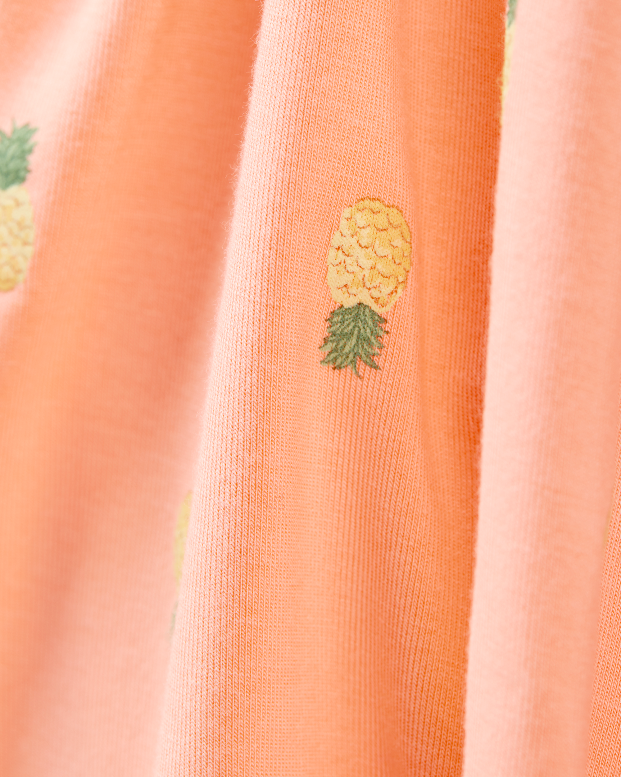 Carter's Baby Girl Pineapple Print PurelySoft Bodysuit Dress - Coral
