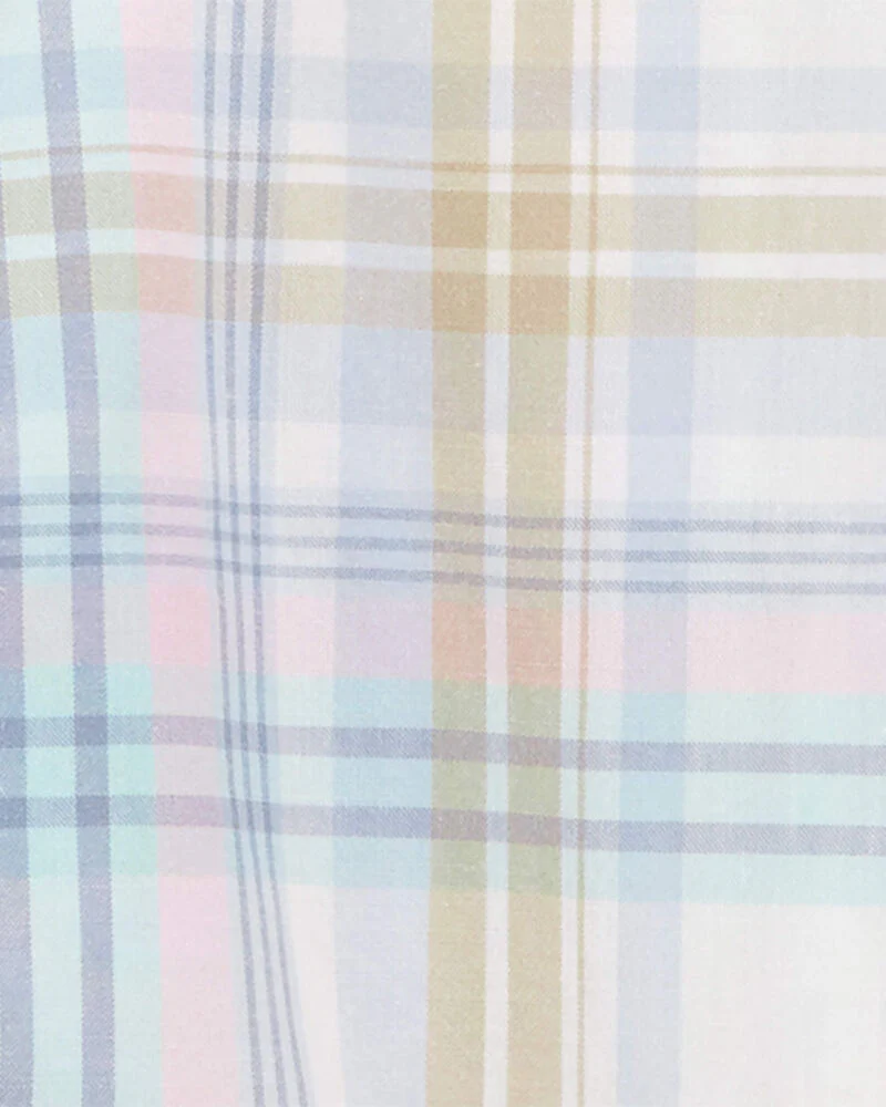 Oshkosh Plaid Button-Front Bodysuit