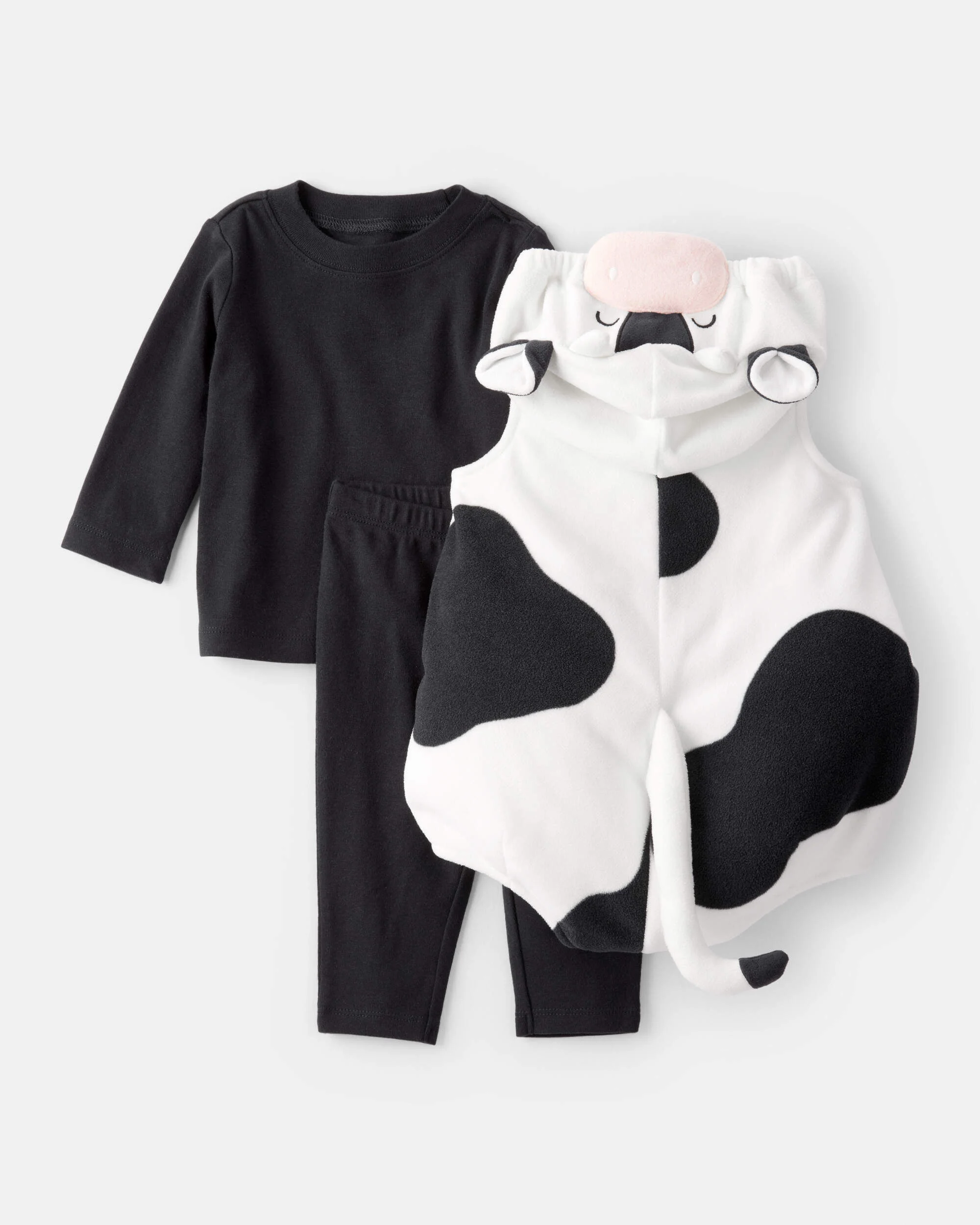 Carter's Baby 3-Piece Cow Halloween Costume - Black/White