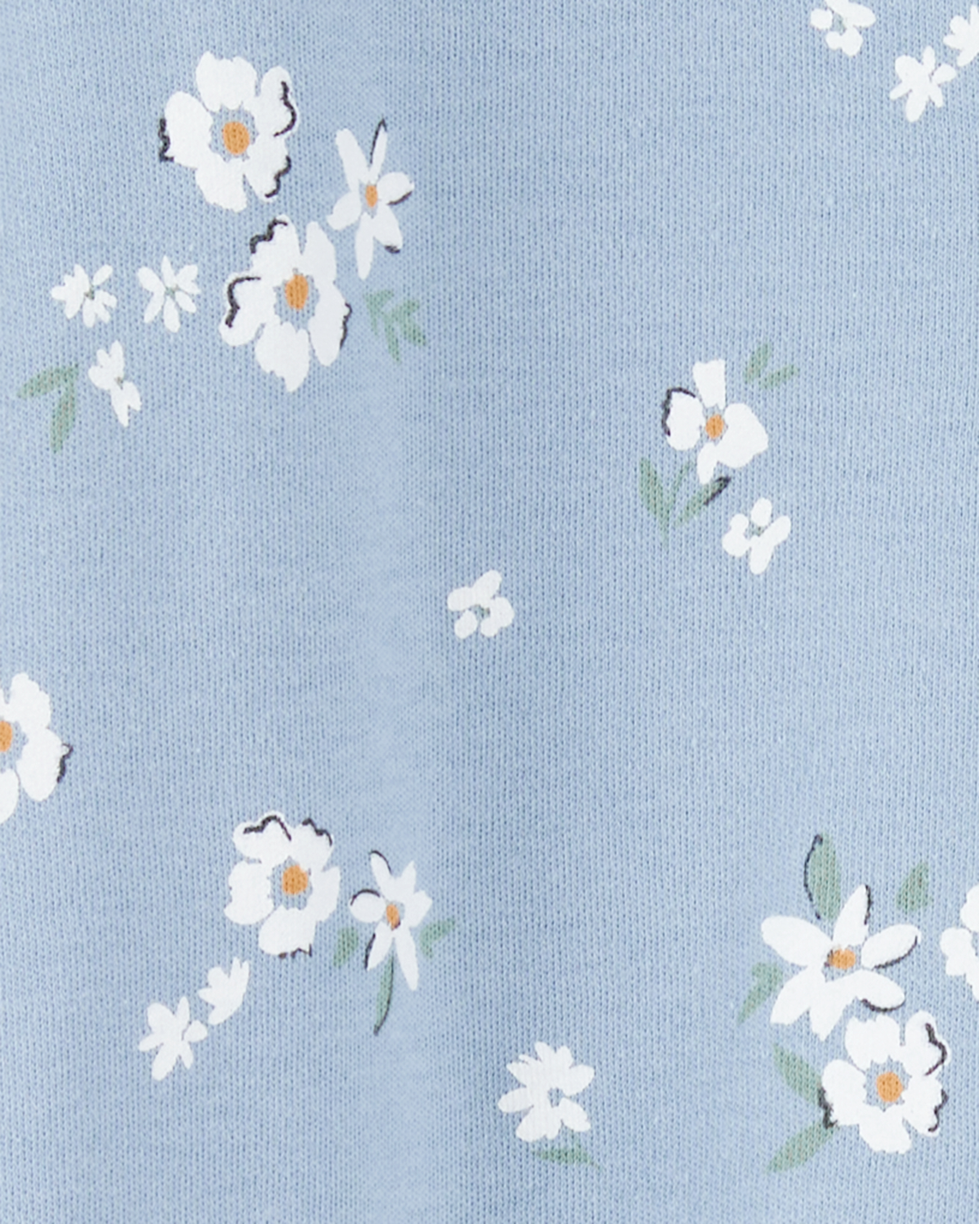 Carter's Baby Girl Floral 2-Way Zip Cotton Sleep & Play Pajamas - Blue