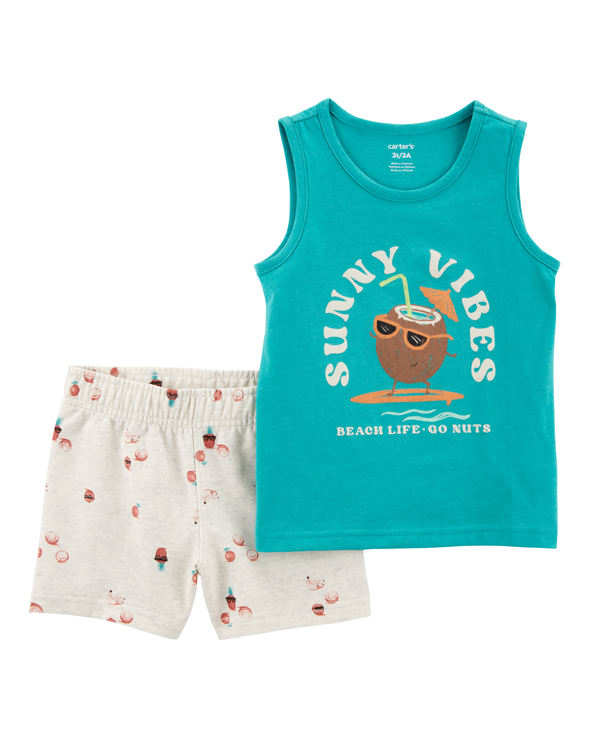 Carter's Baby 2-Piece Sunny Vibes Tank & Pull-On Short Set