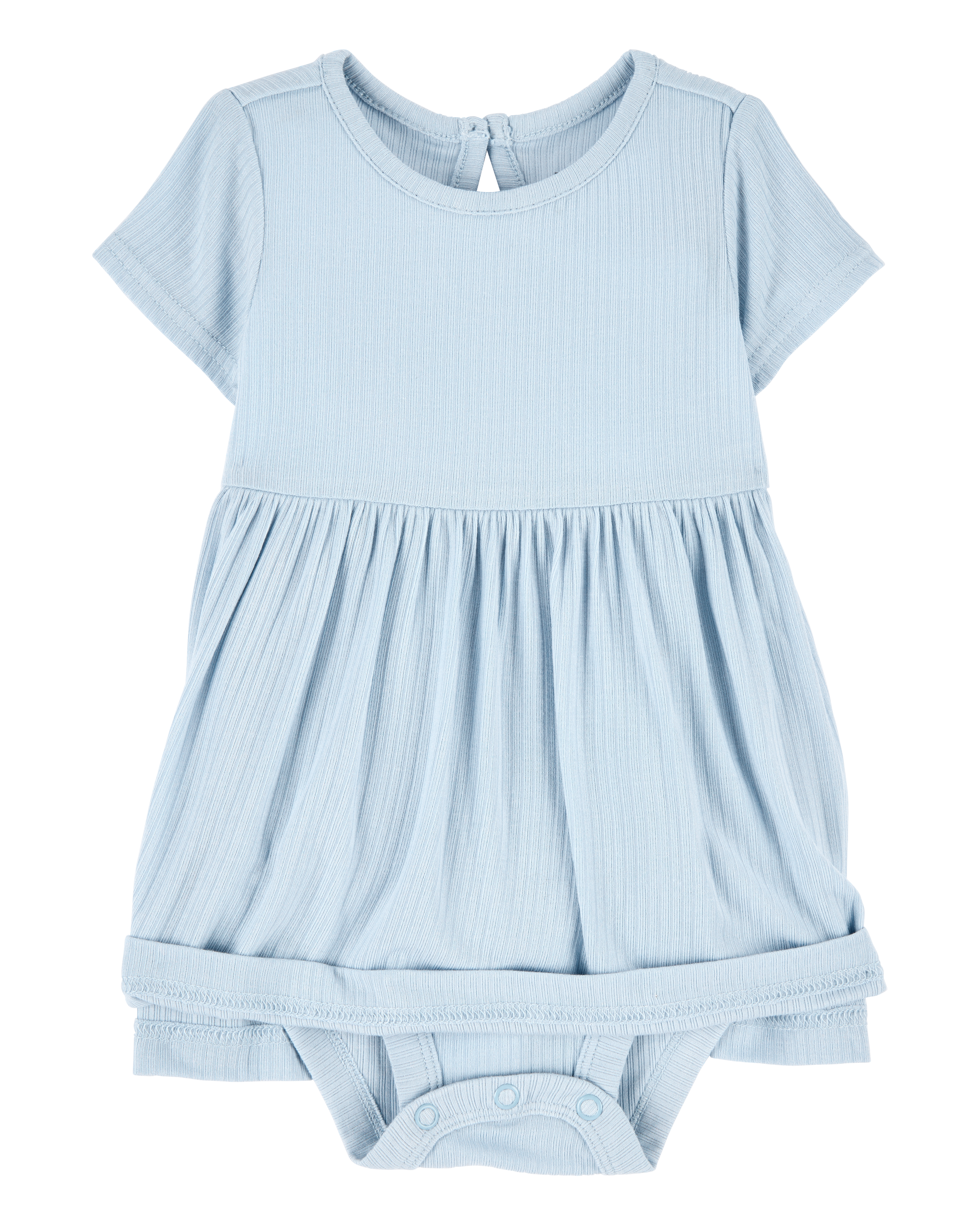 Carter's Baby Girl Solid PurelySoft Bodysuit Dress -Blue