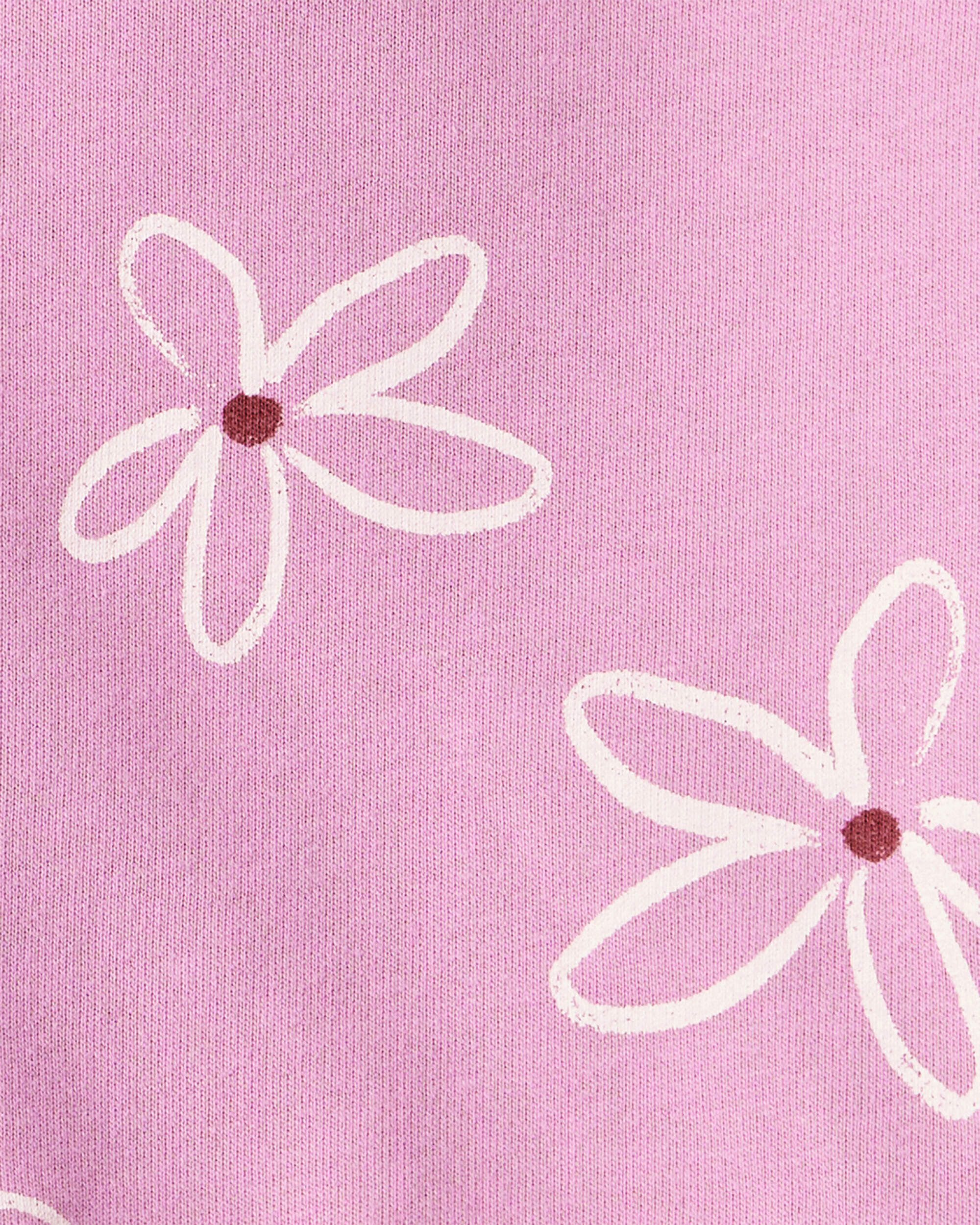 Carter's Baby Girl Floral Long-Sleeve Cotton Tee & Pant Set - Purple