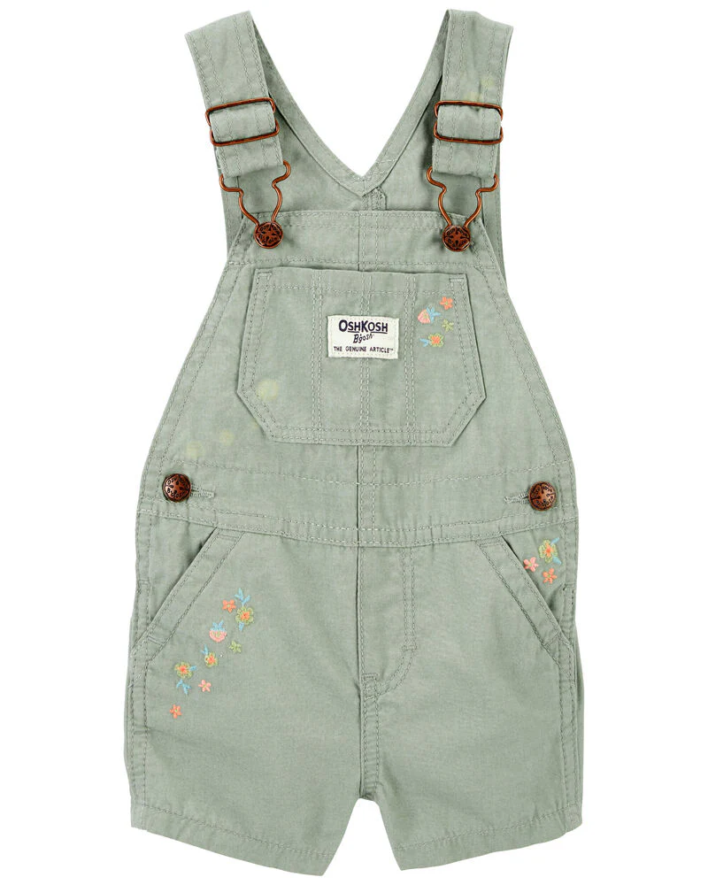 Oshkosh Baby Pointelle Bodysuit with Embroidered Floral Shortalls