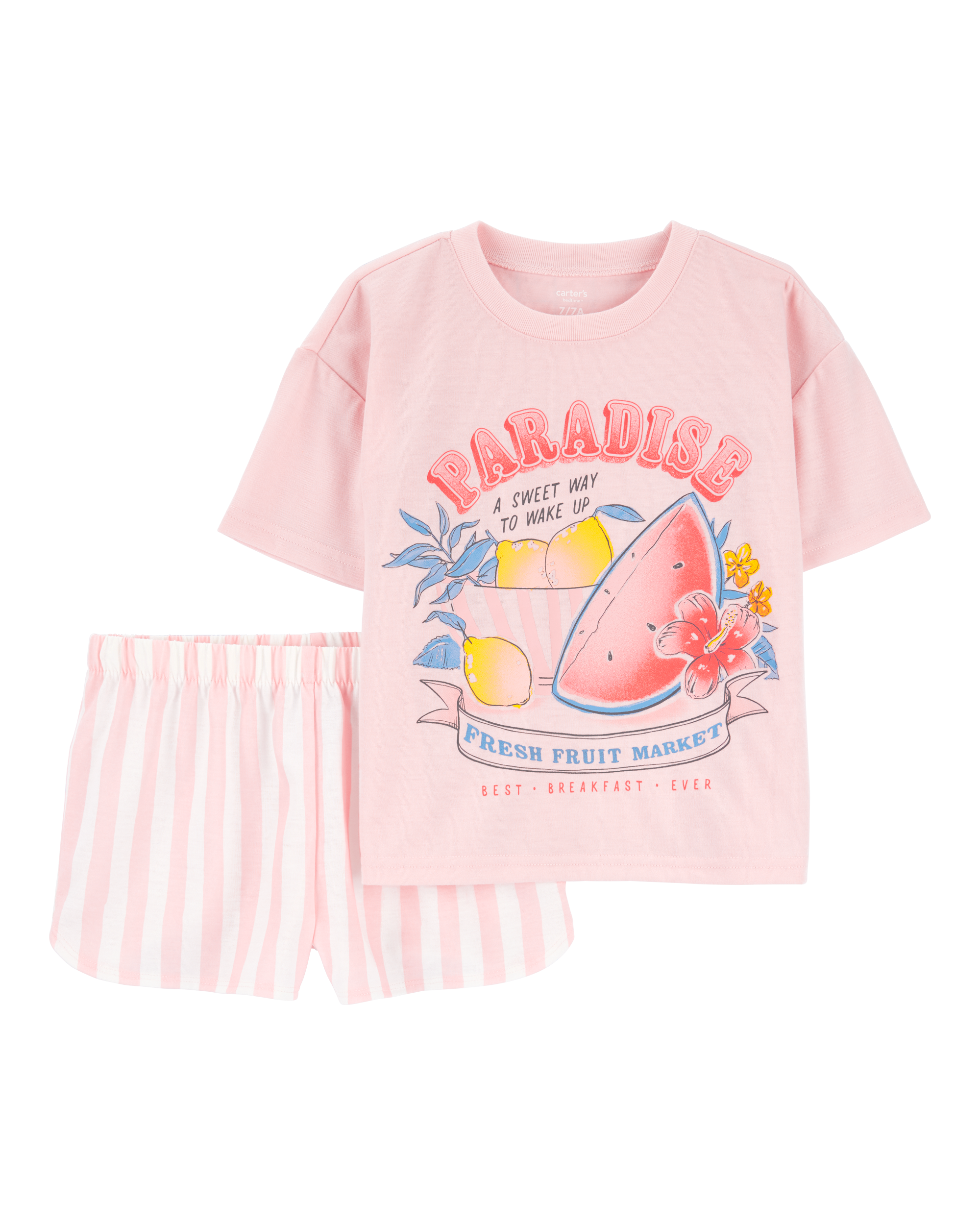 Carter's Kid 4-Piece Loose Fit Pajamas - Pink/Purple