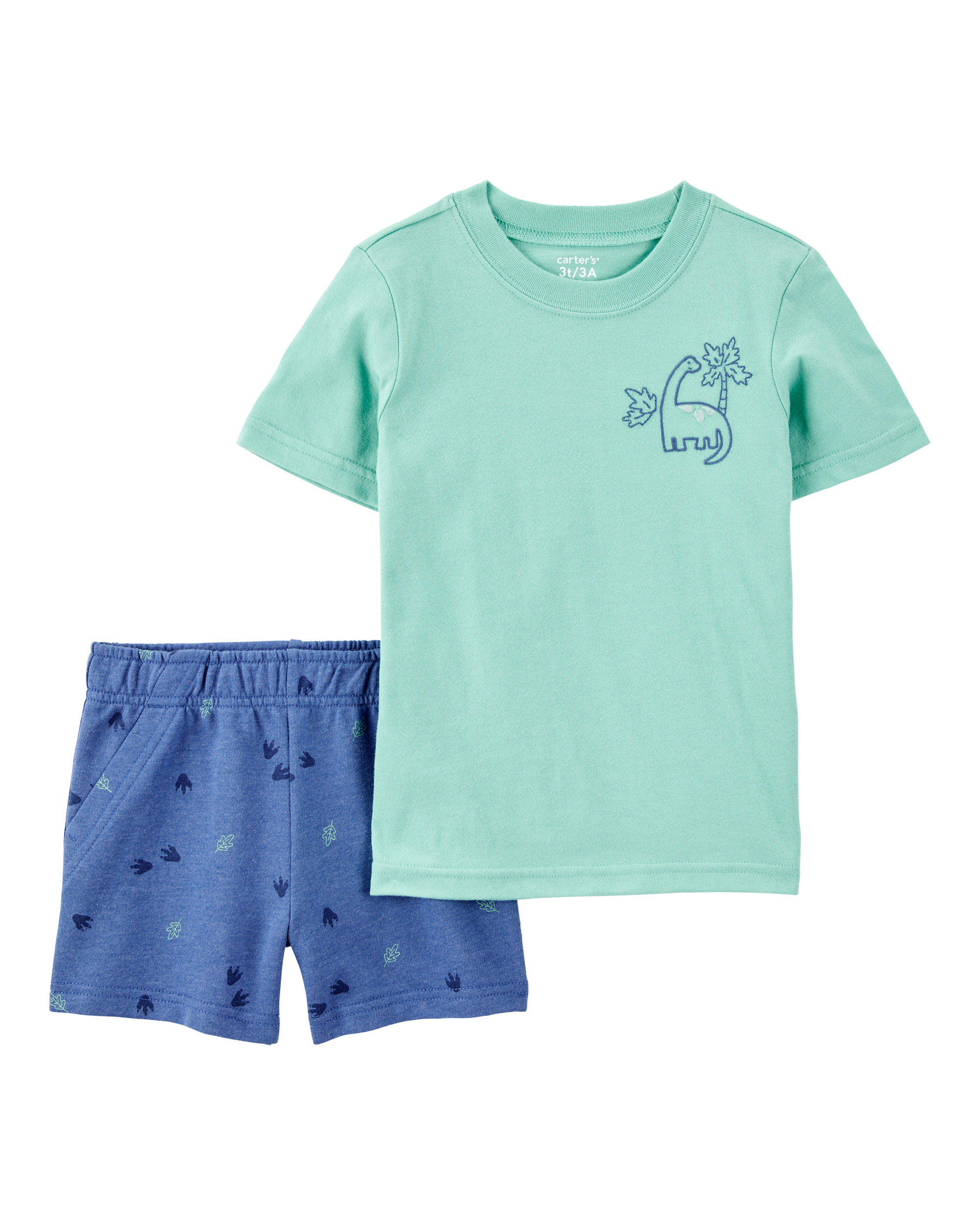 Carter's Baby 2-Piece Dinosaur Outfit Set - Green/Navy