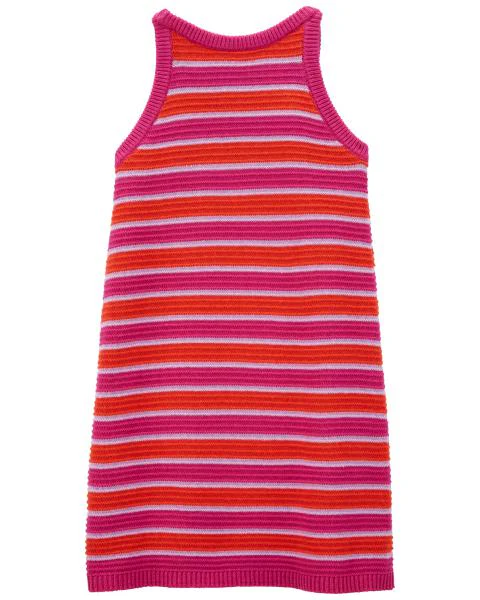 Carter's Striped Tank Crochet Sweater Dress