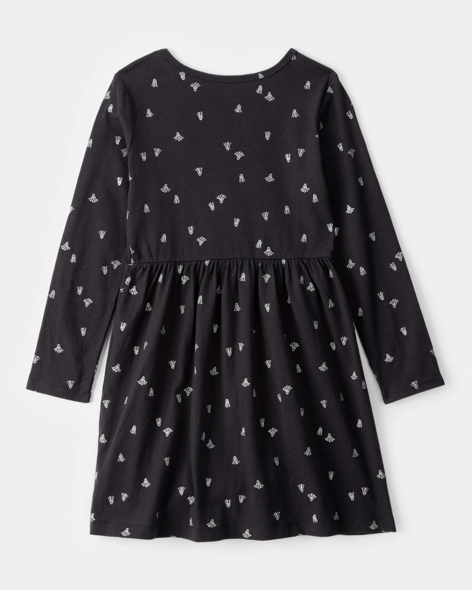 Carter's Girls Halloween Ghost Long-Sleeve Dress - Black