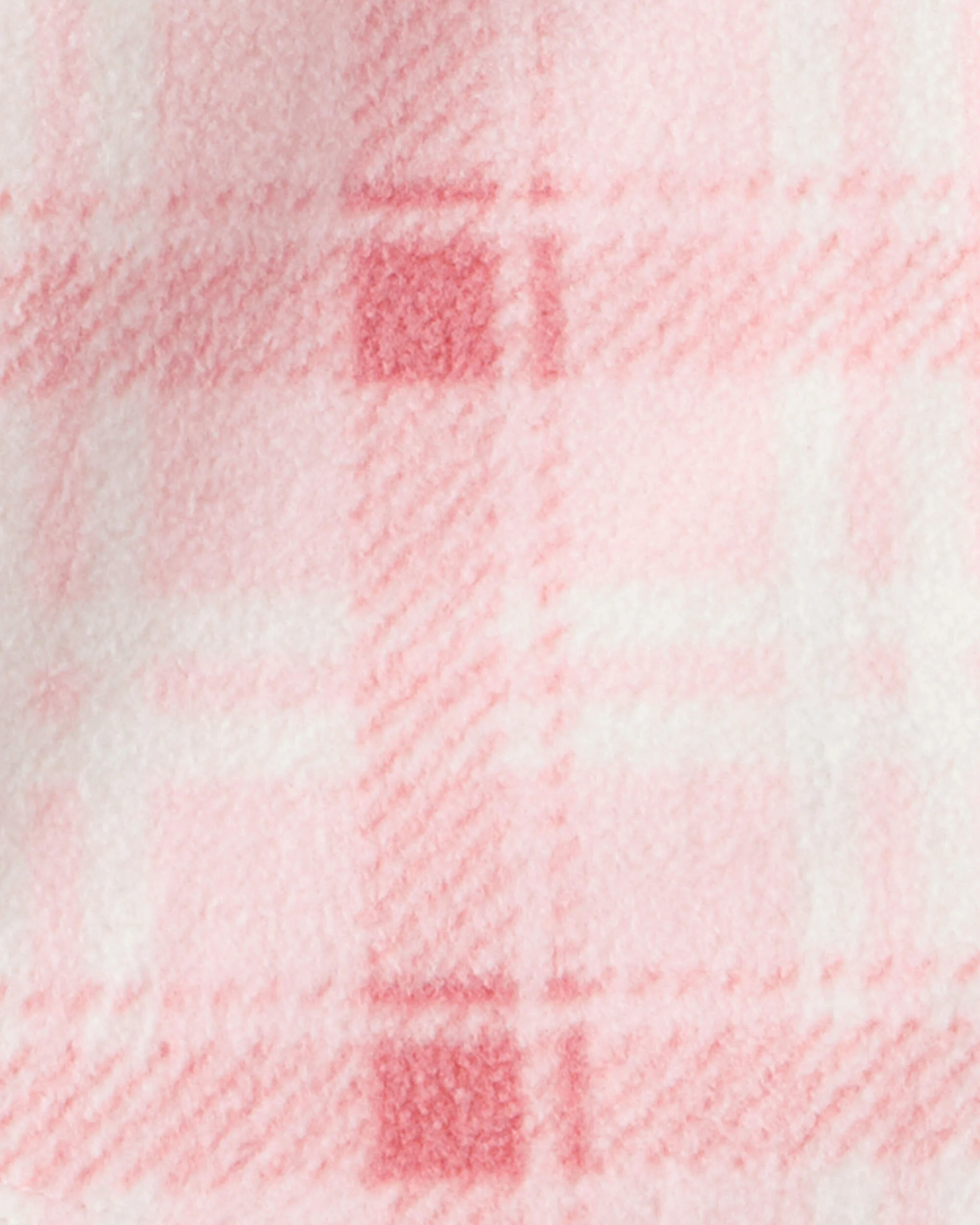 Carter's Baby Girl 3-Piece Plaid Print Fleece Jacket, Bodysuit & Pant Set - Pink
