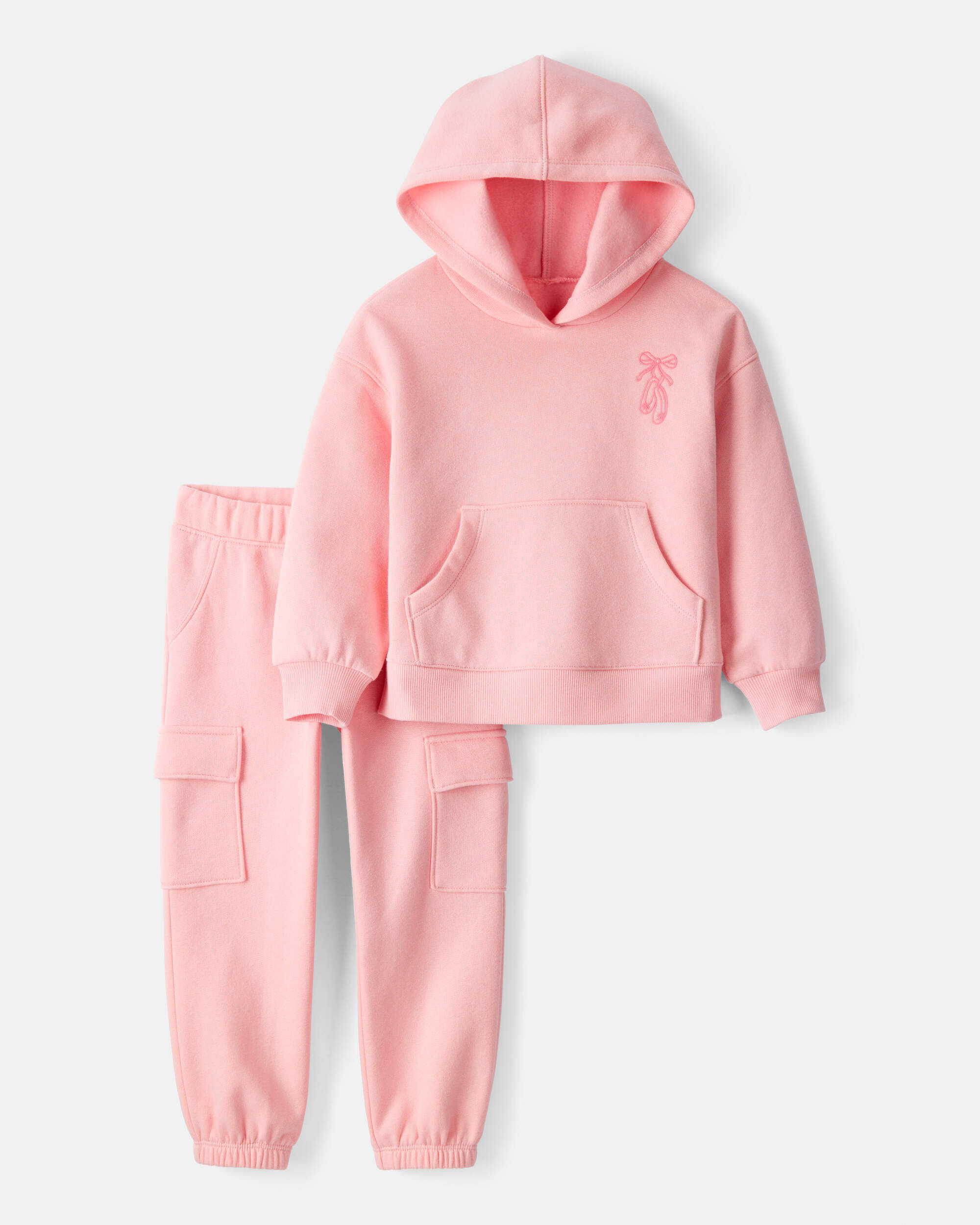 Carter's Toddler Girl 2-Piece Ballet Long-Sleeve Hoodie & Pant Set - Pink