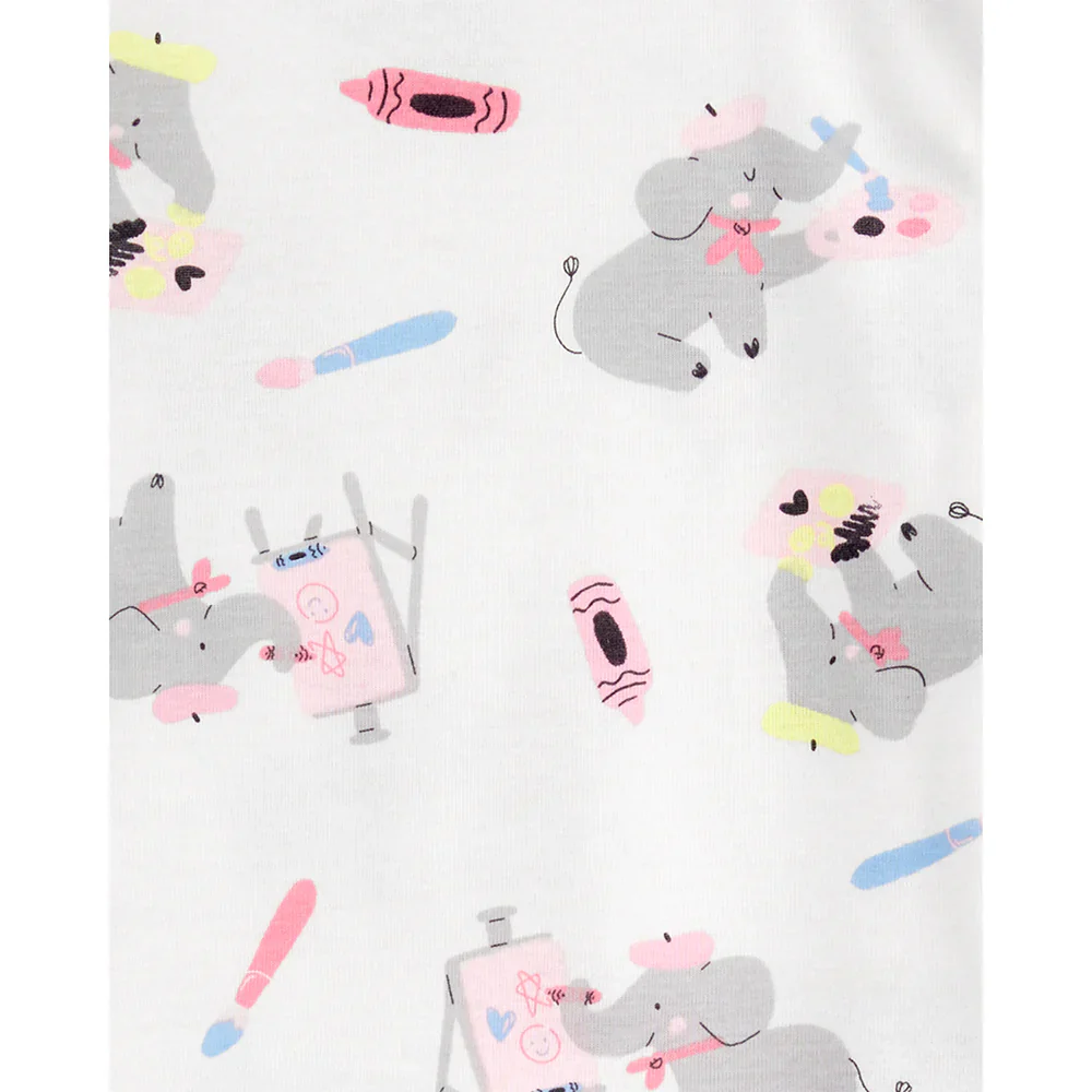Carter's Toddler 4-Piece Elephant 100% Snug Fit Cotton Pajamas