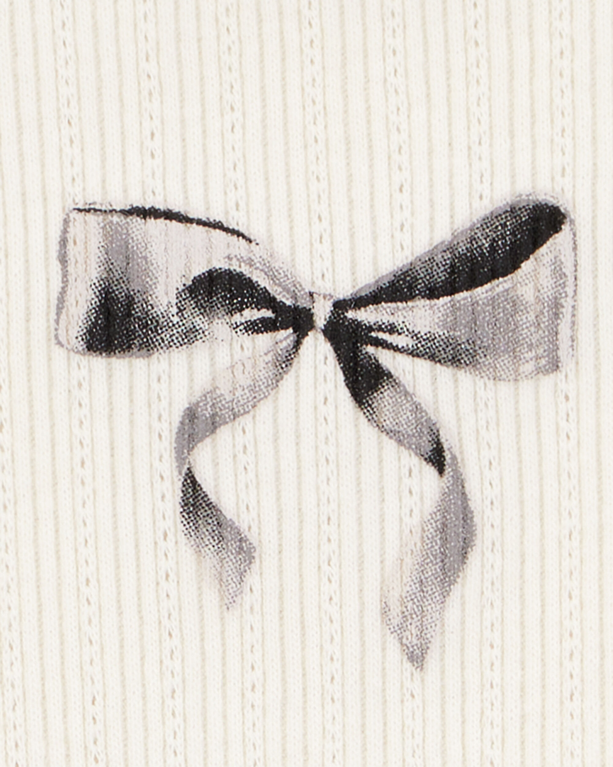 Carter's Kid 2-Piece Butterfly Pointelle Tee & Polka Dot Chiffon Skirt Set - Tan/White