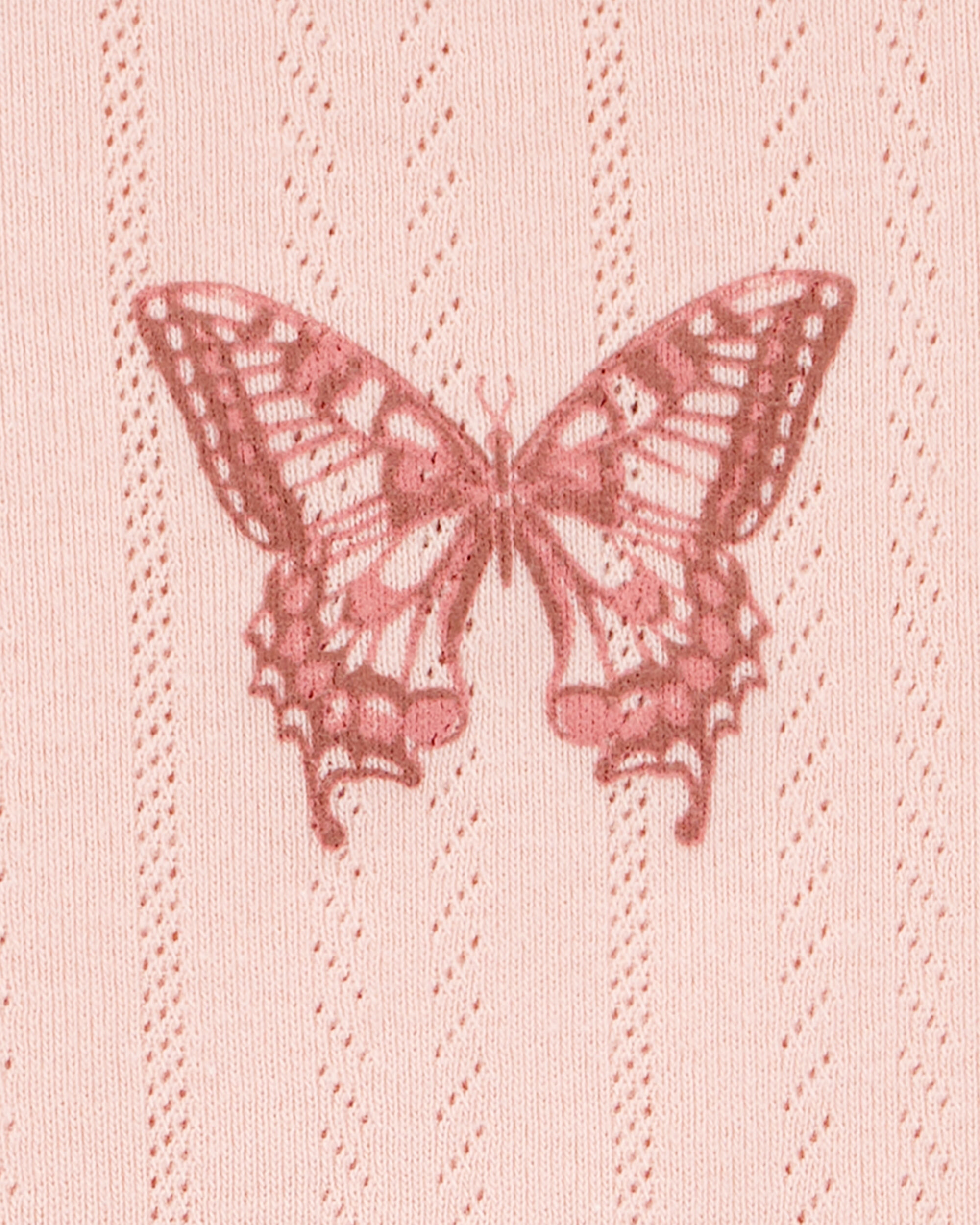 Carter's Kid 2-Piece Butterfly Pointelle Tee & Chiffon Skirt Set - Pink
