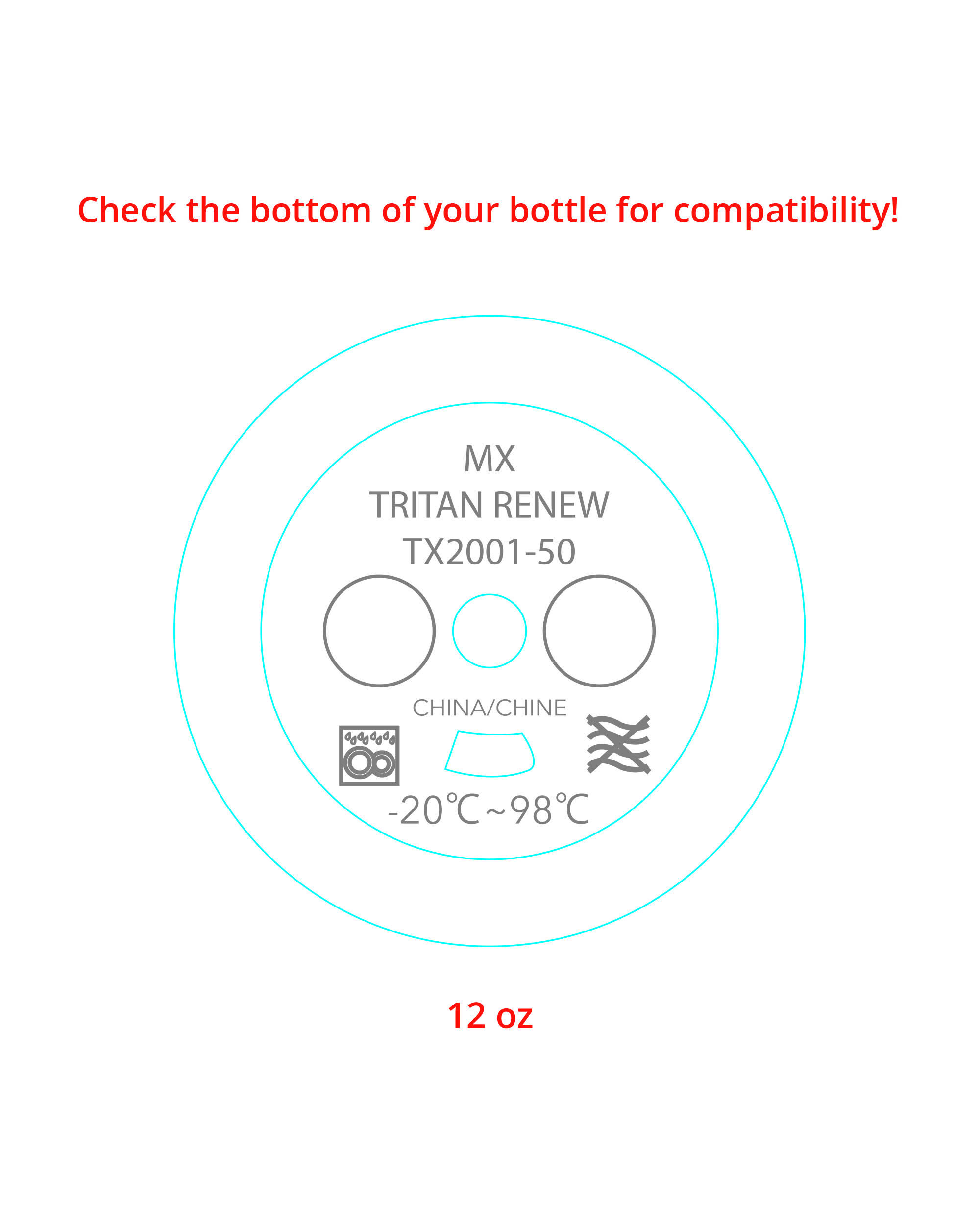 Carter's ZOO Tritan Renew Straw Bottle Extra Straws - 2-pack