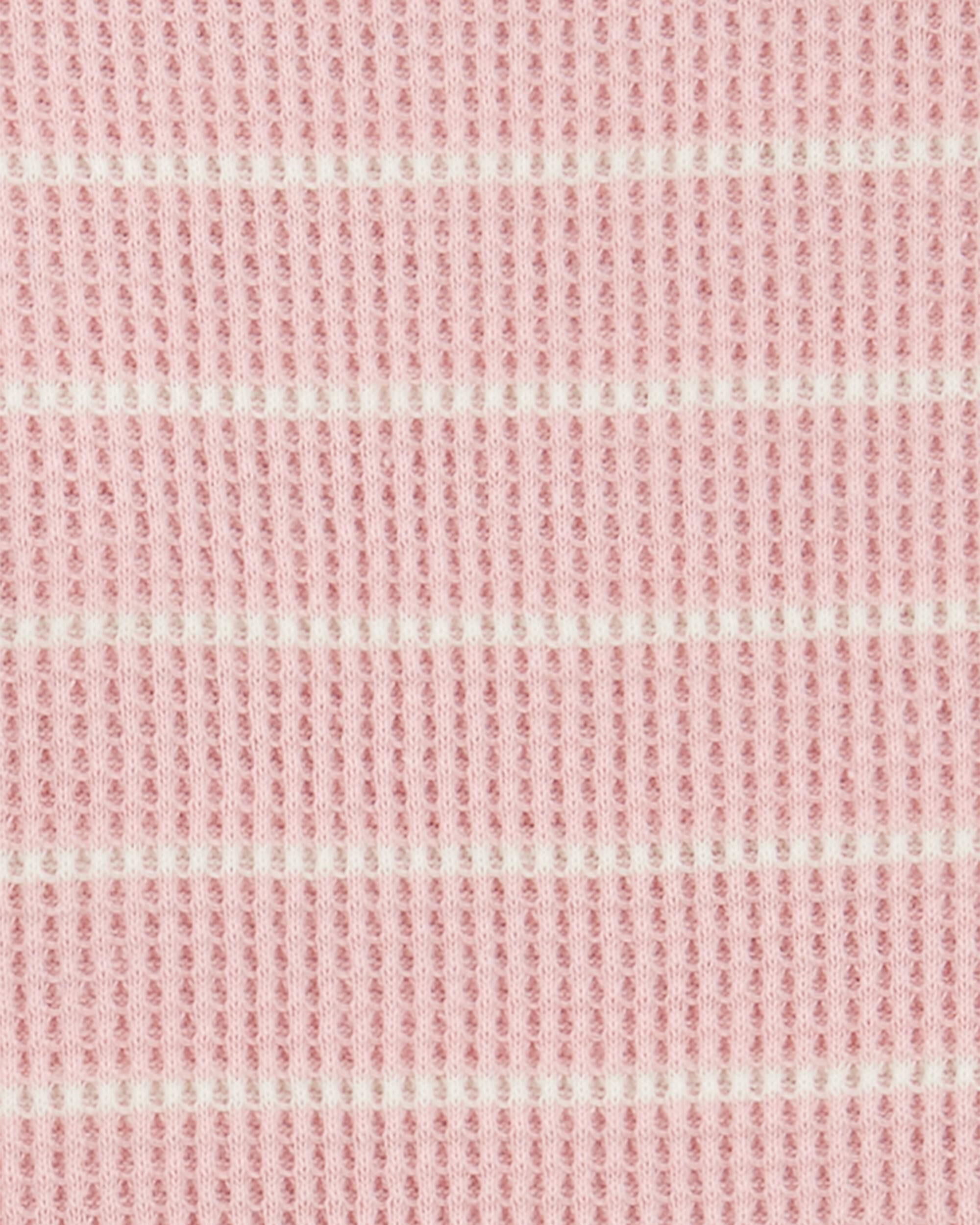 Carter's Baby 2-Piece Striped Short-Sleeve Waffle Knit Bodysuit Pant Set