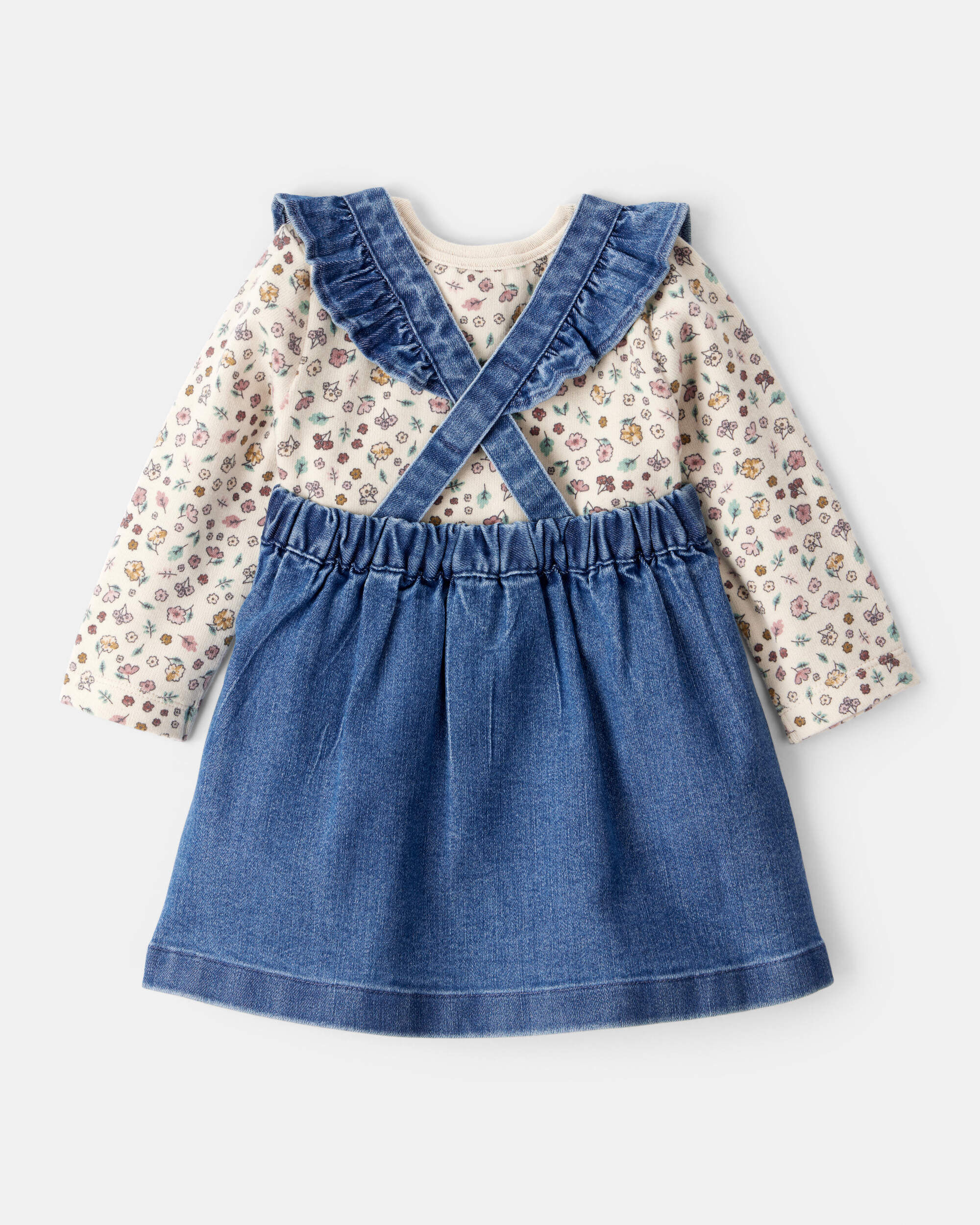 Carter's Baby Girl 3-Piece Floral Sleeveless Dress Set - Blue