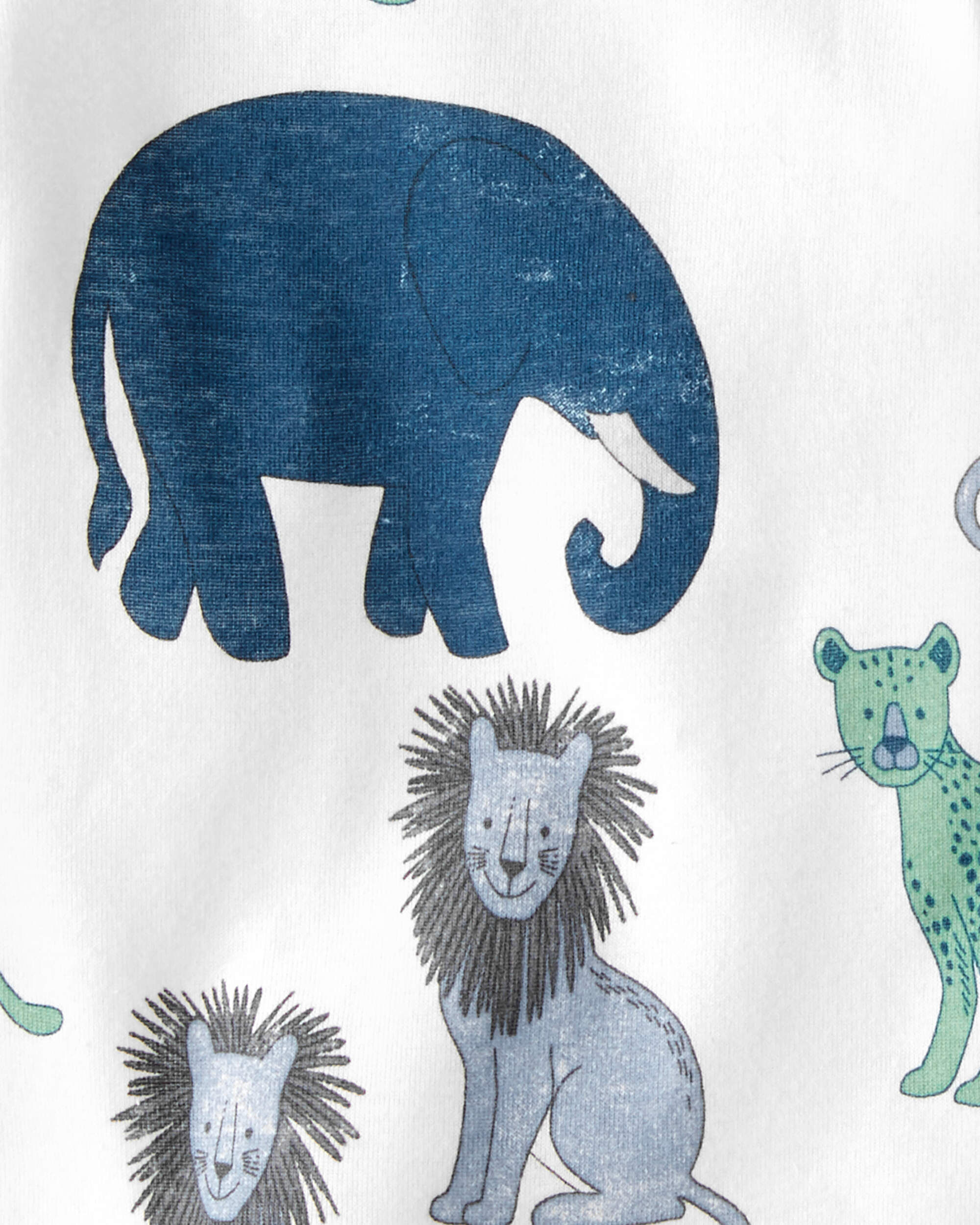 Carter's Baby 3-Pack Organic Cotton Rib Bodysuits in Wildlife Print