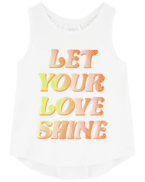 Carter's Kid Active Top Ivory Love Shine Top with Floral Pull-On Flip Shorts