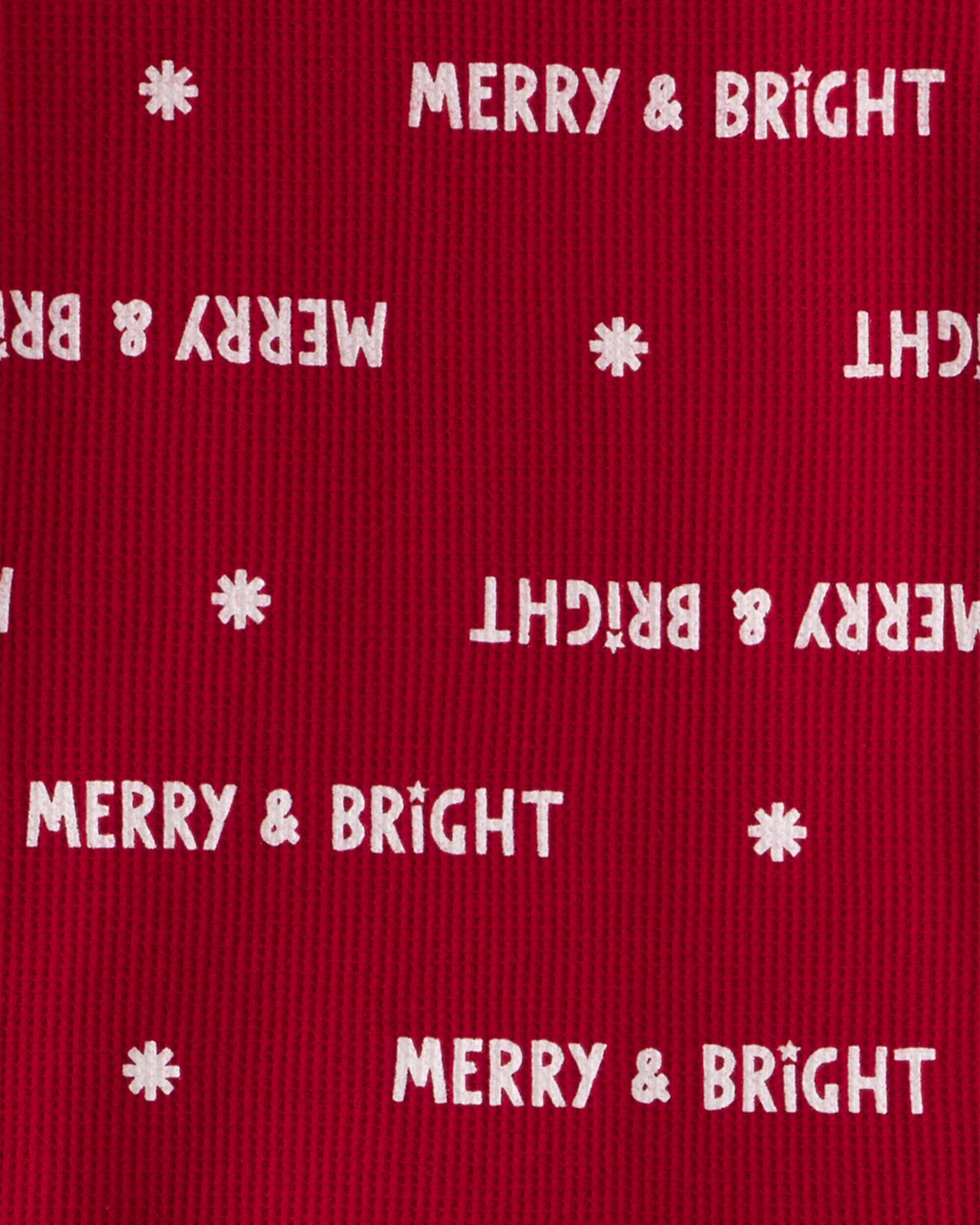 Carter's Kid Merry & Bright Christmas Cotton Long-Sleeve 2-Piece Pajamas - Red