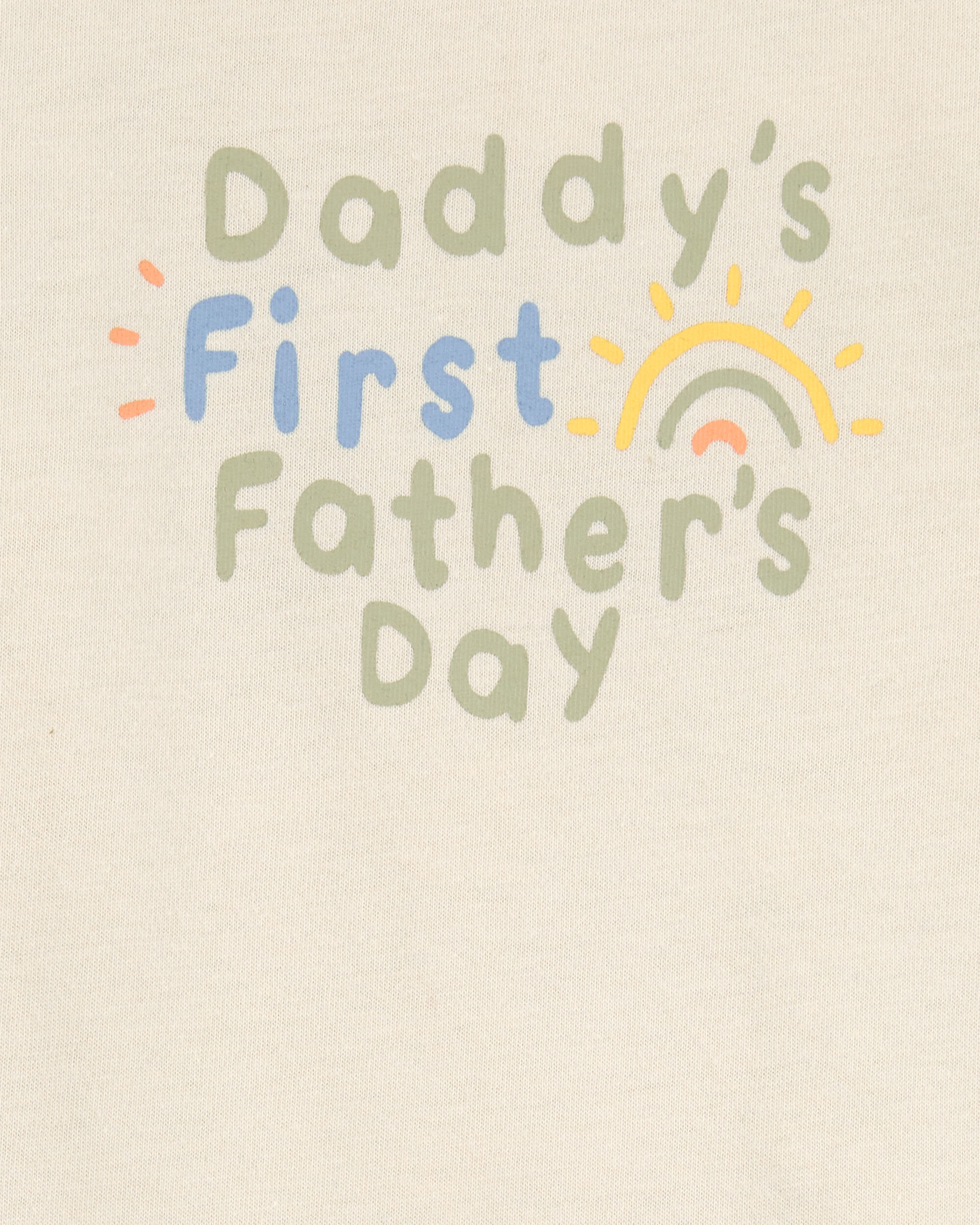 Carter's Baby 1st Father-s Day Short-Sleeve Bodysuit - Ivory