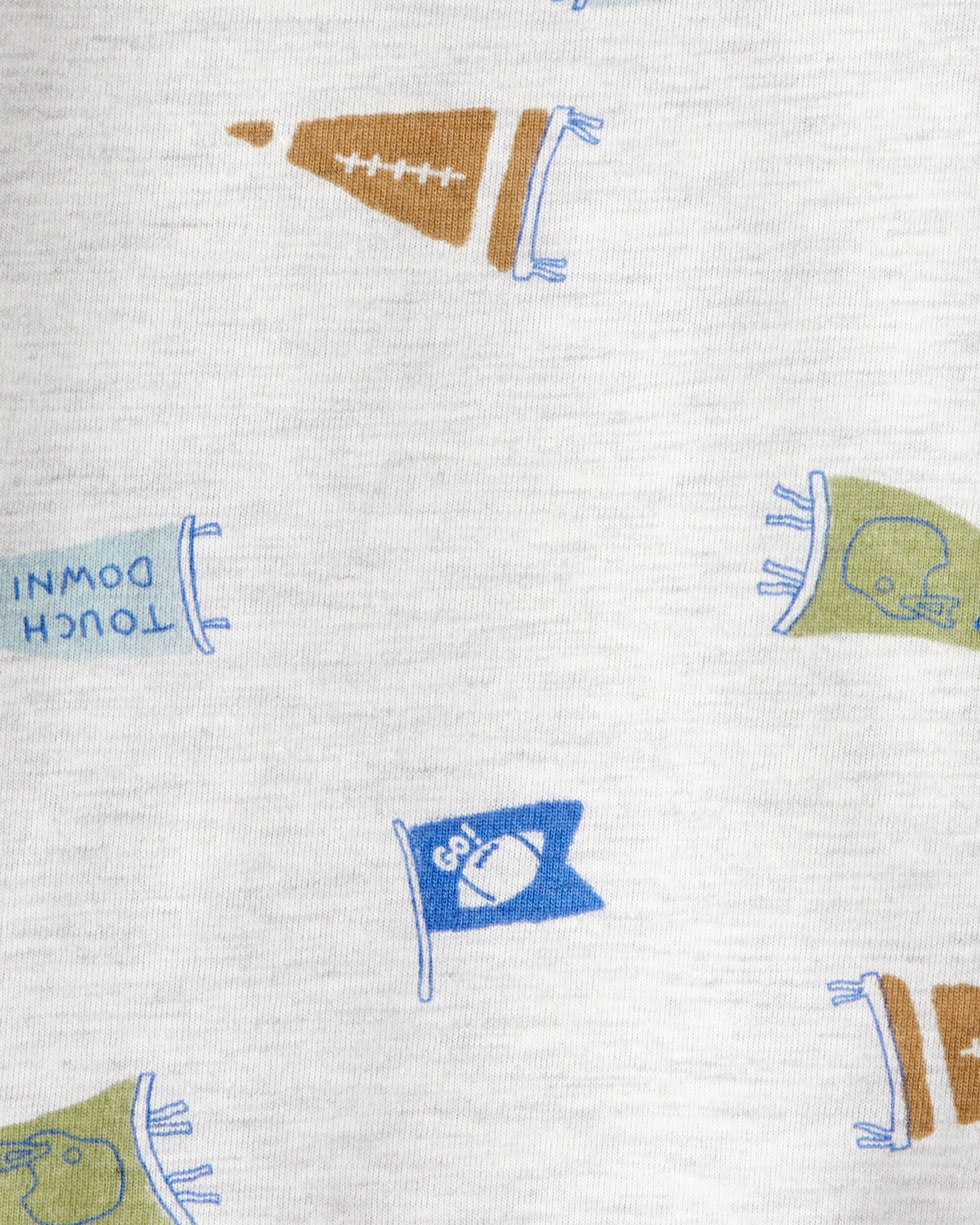 Carter's Baby Boy Football Print Long-Sleeve Fashion Bodysuit - Grey