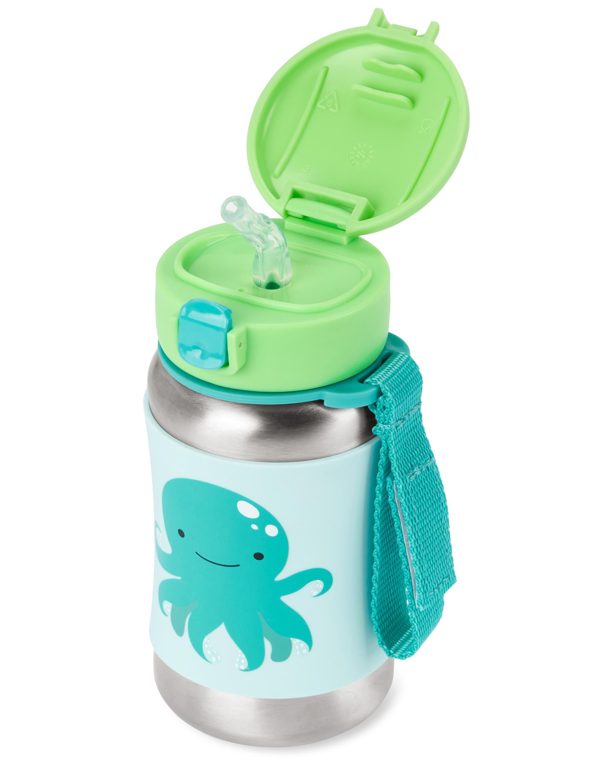 Carter's ZOO Stainless Steel Straw Bottle - Octopus