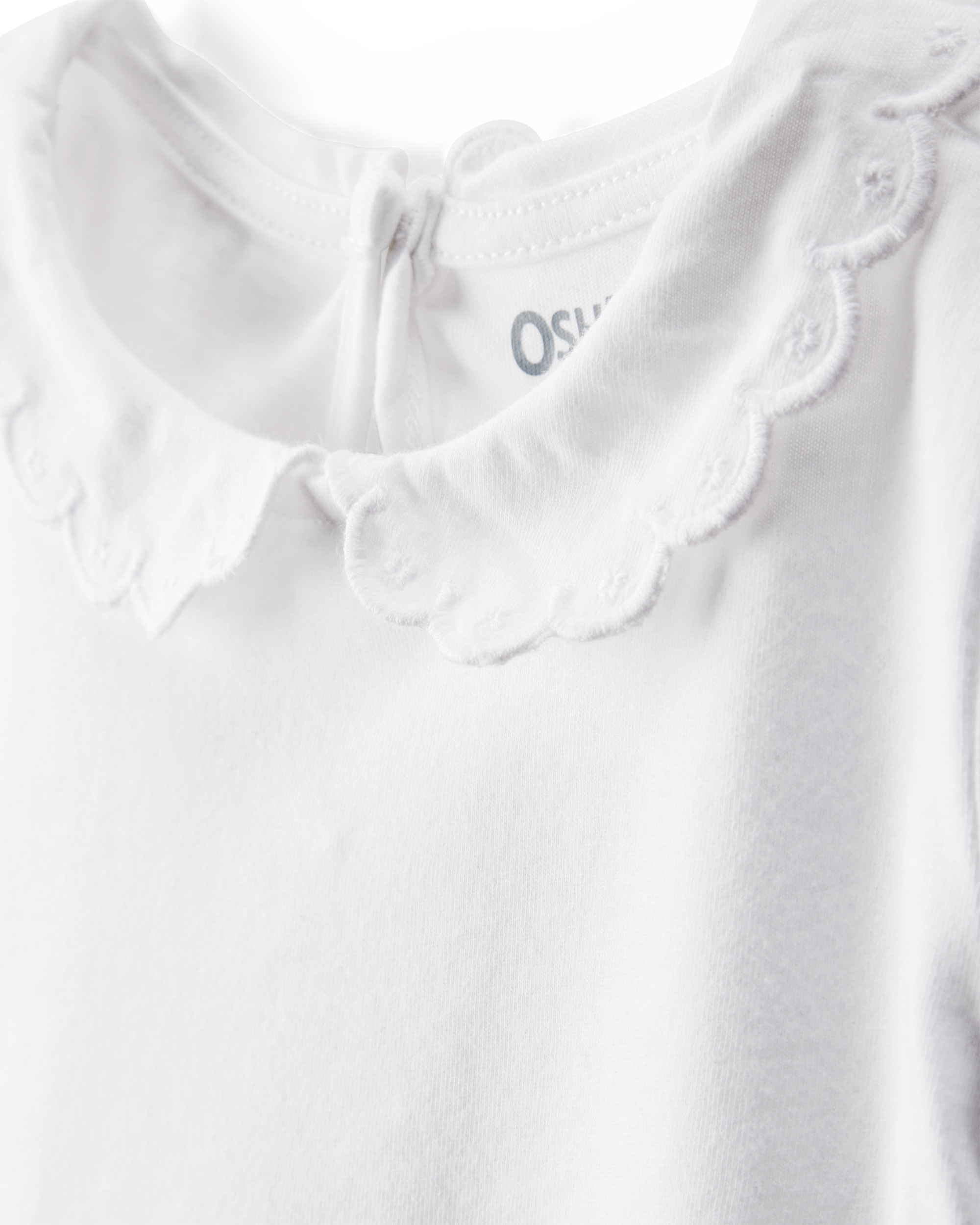 Carter's Baby Scalloped Collar Short-Sleeve Bodysuit - White