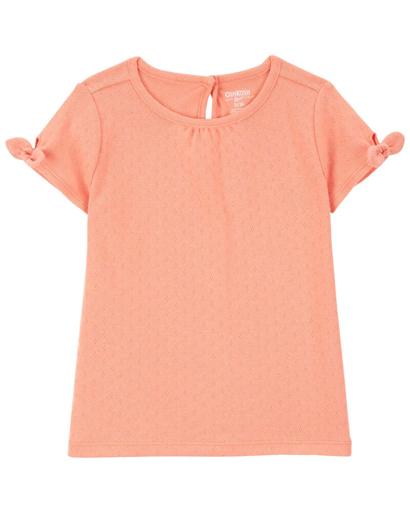 Oshkosh Toddler Silky Pointelle Top with Lemon Print Shortalls