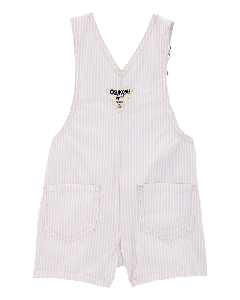 Oshkosh Baby Floral Striped Shortalls with Short-Sleeve Bodysuit