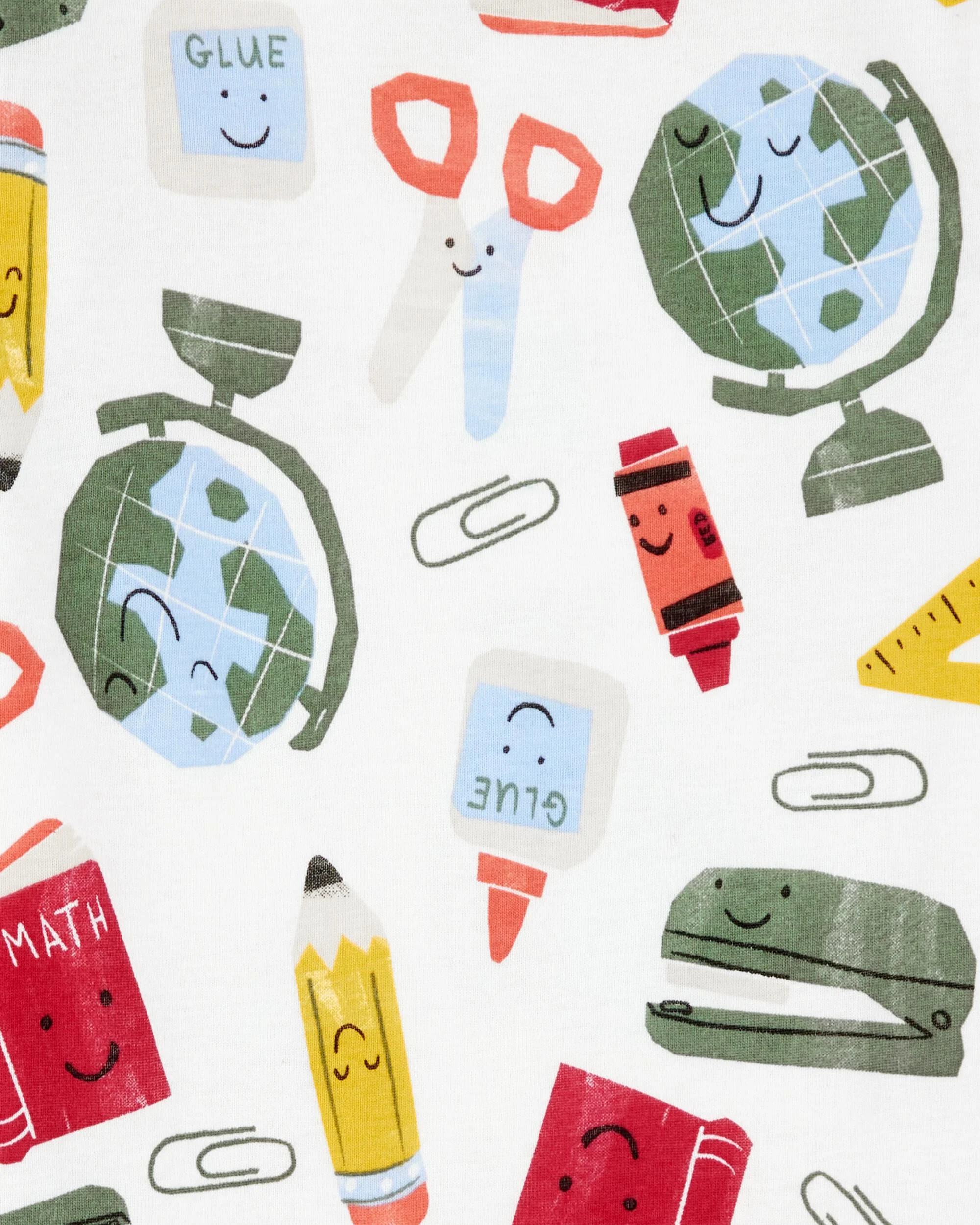 Carter's Toddler 2-Piece Back To School Print 100% Snug Fit Cotton Pajamas