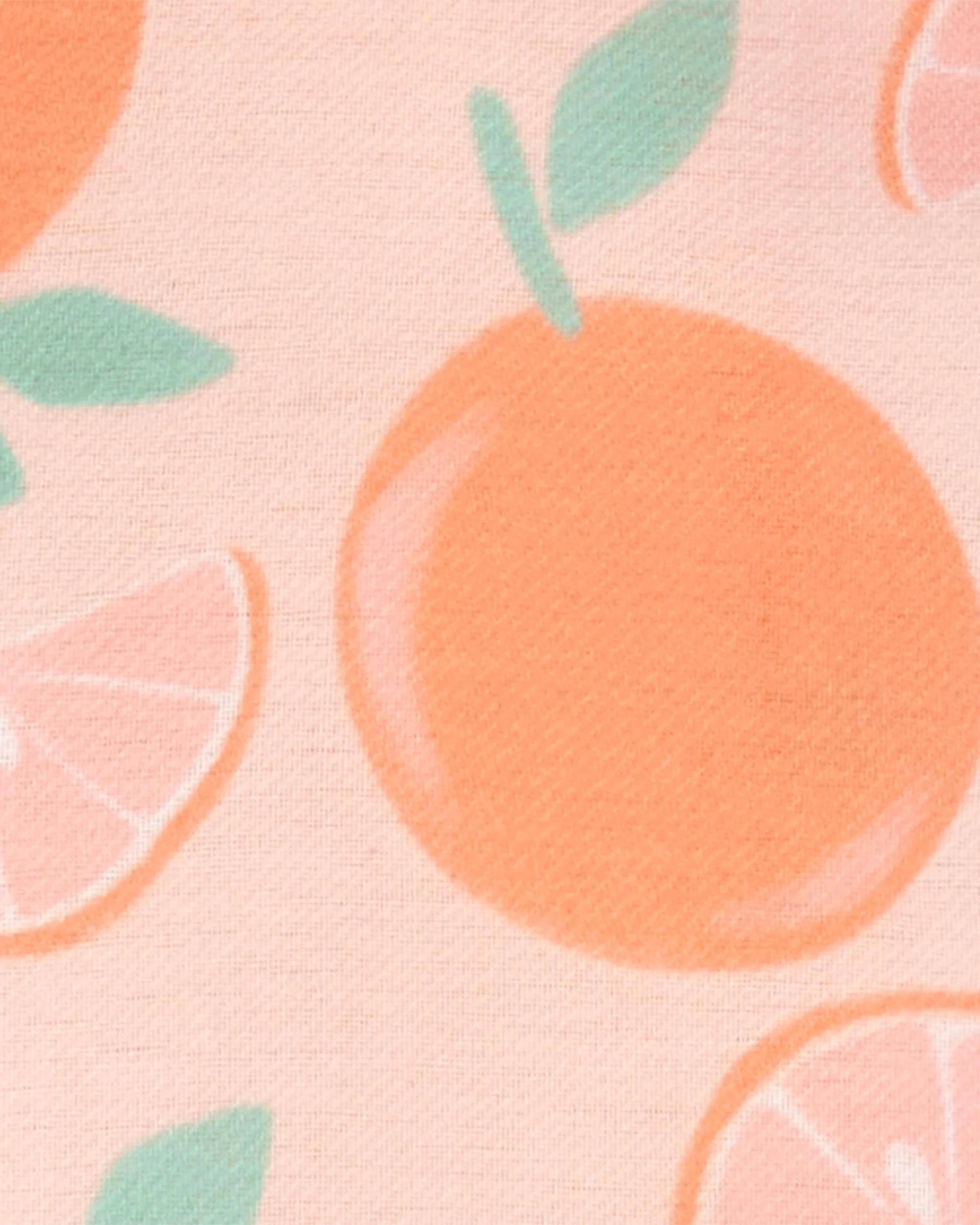 Carter's Girls Orange Print Loose Fit 2-Piece Pajamas - Orange