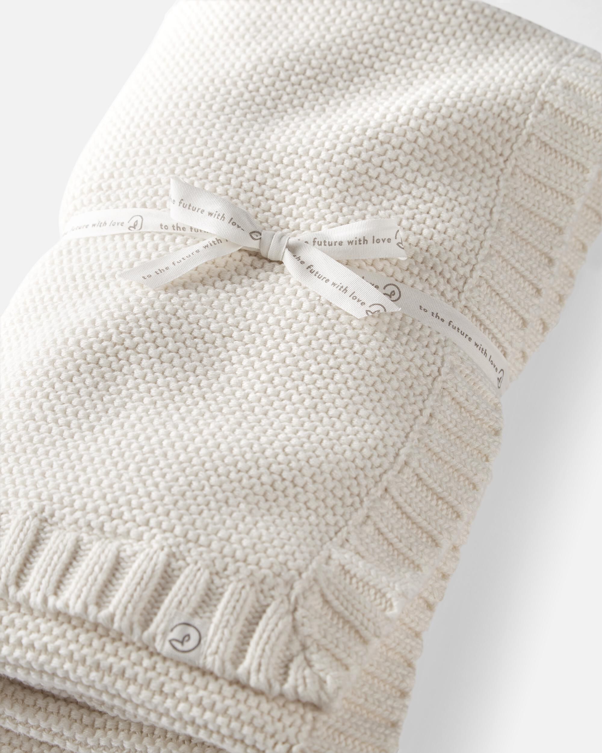 Carter's Baby Organic Cotton Signature Stitch Blanket in Cream