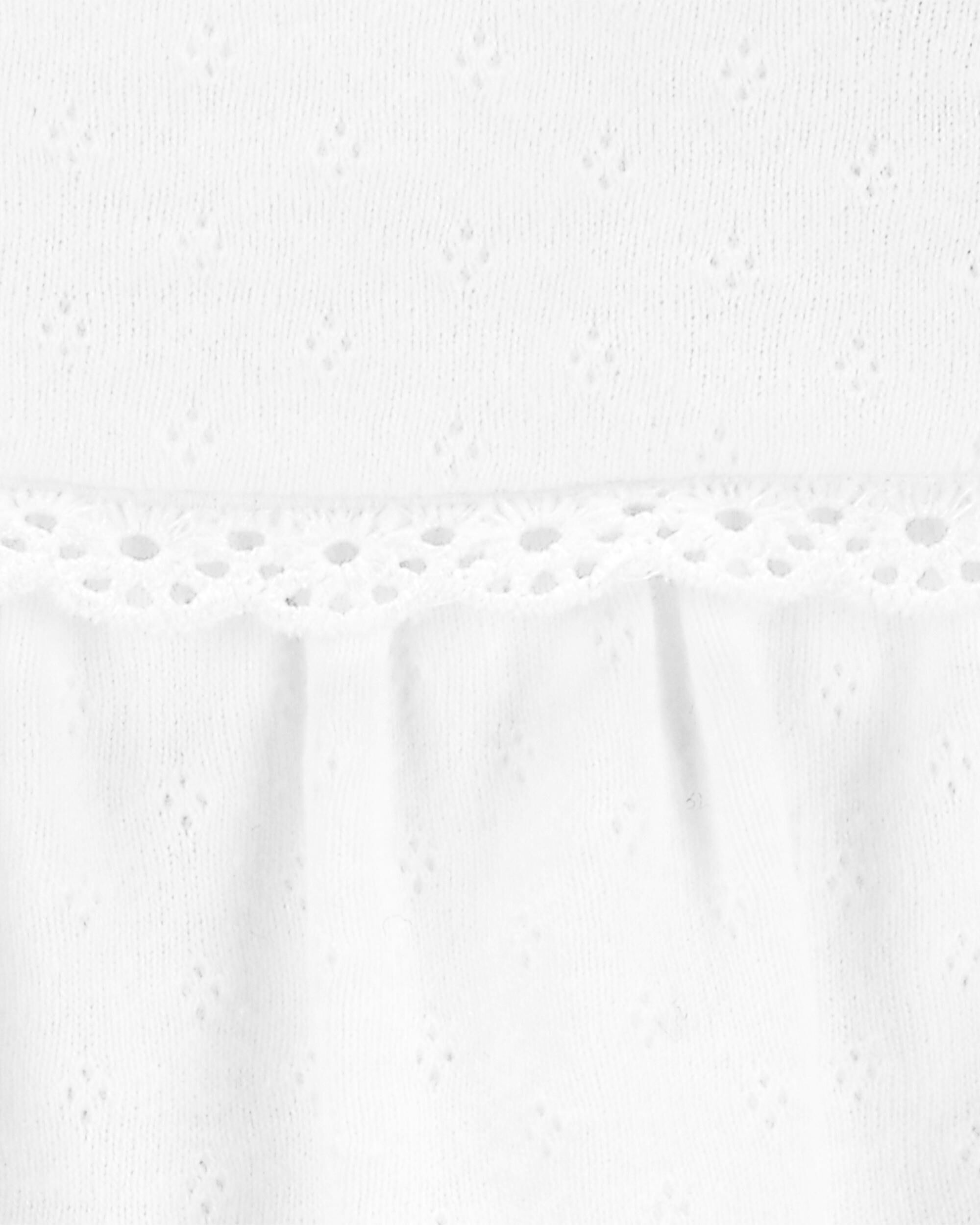 Carter's Baby Pointelle Short-Sleeve Bodysuit - White