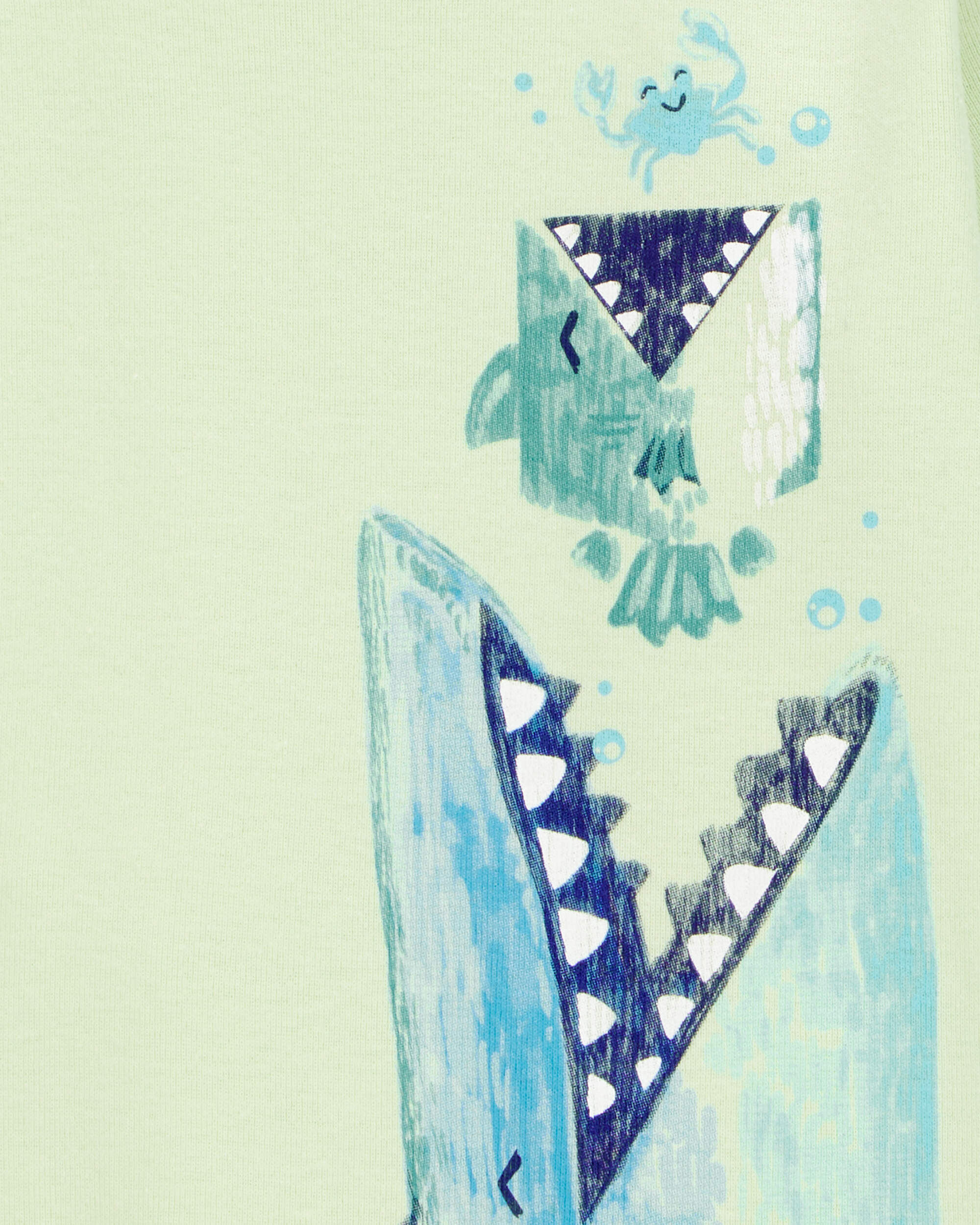 Carter's Toddler Shark Print Snug Fit Cotton 4-Piece Pajamas