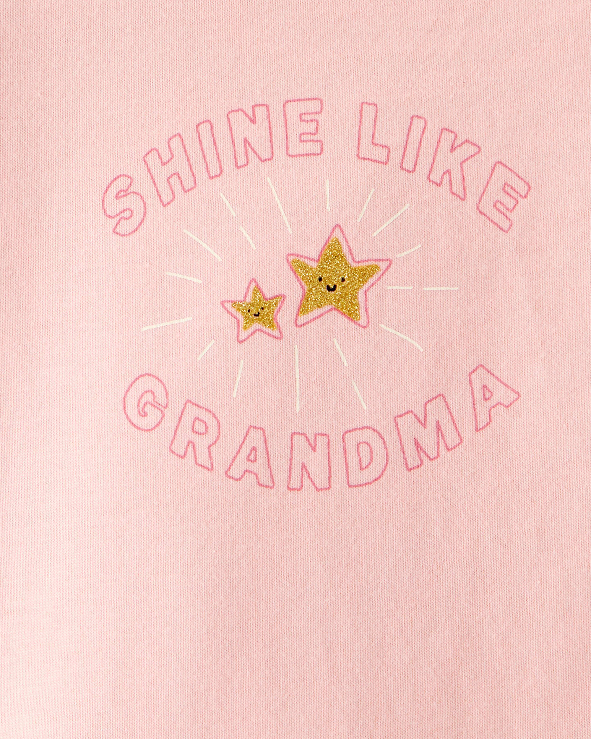 Carter's Baby Girl Shine Like Grandma Cotton Long-Sleeve Graphic Bodysuit - Pink