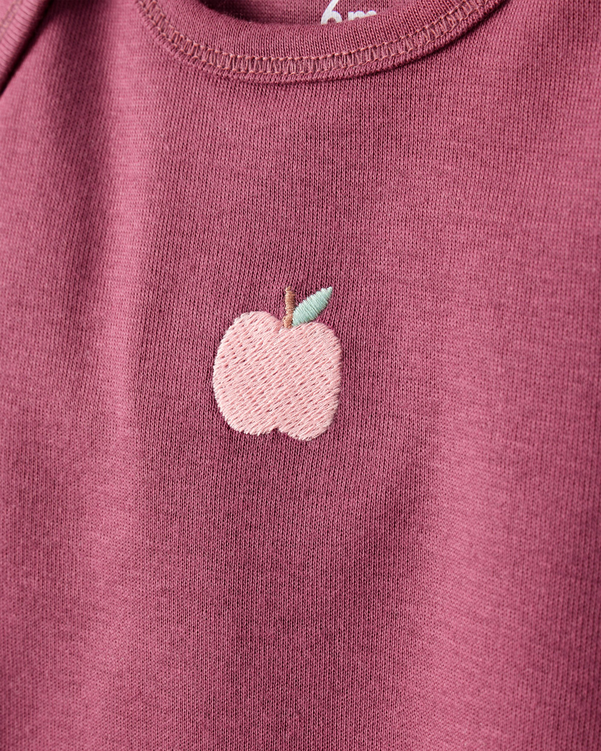 Carter's Baby Girl 5-Pack Fruit Print Cotton Multipack Bodysuits - Yellow/Green/Pink/Red/White