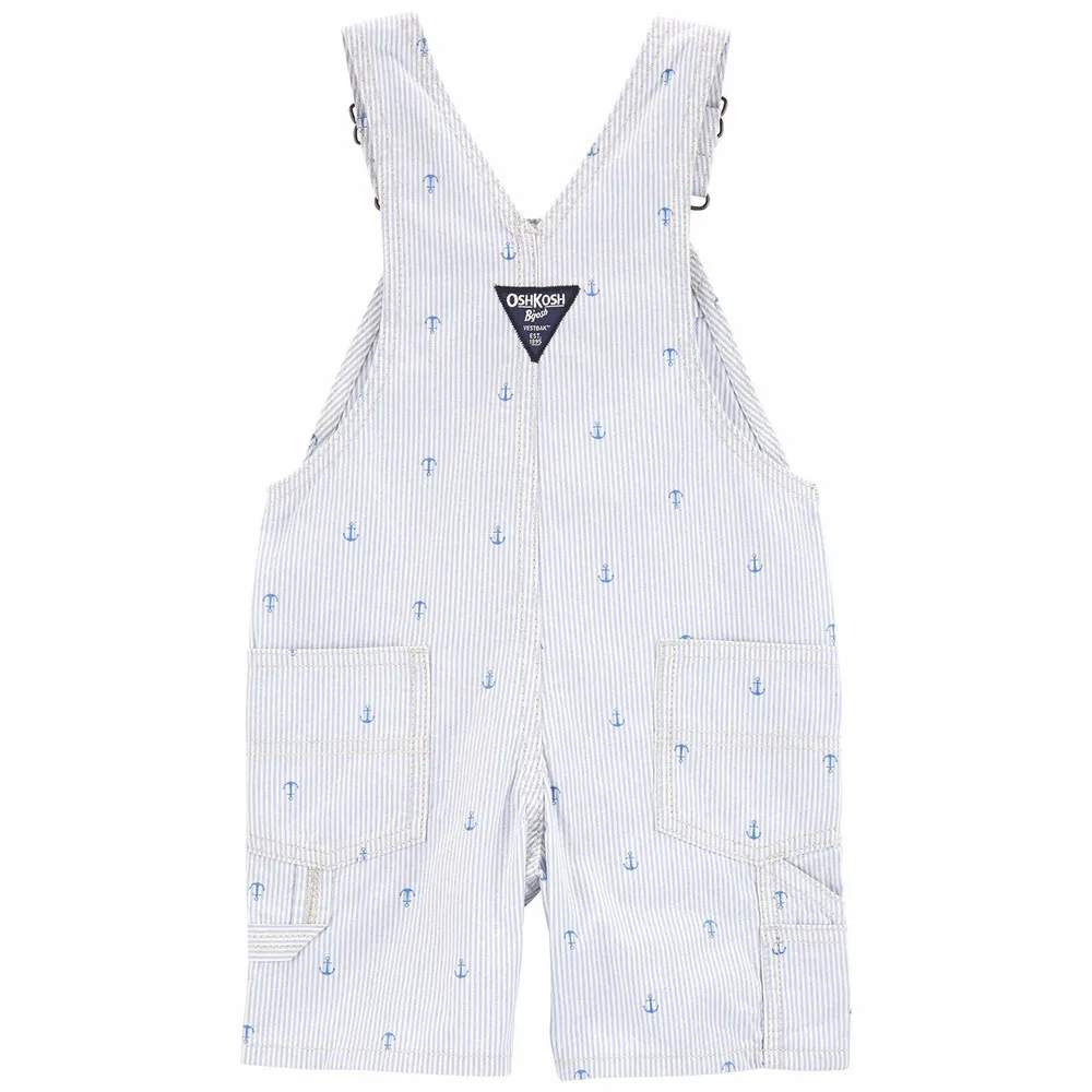 OshKosh B'gosh Anchor Print Canvas Shortalls - Toddler Boy