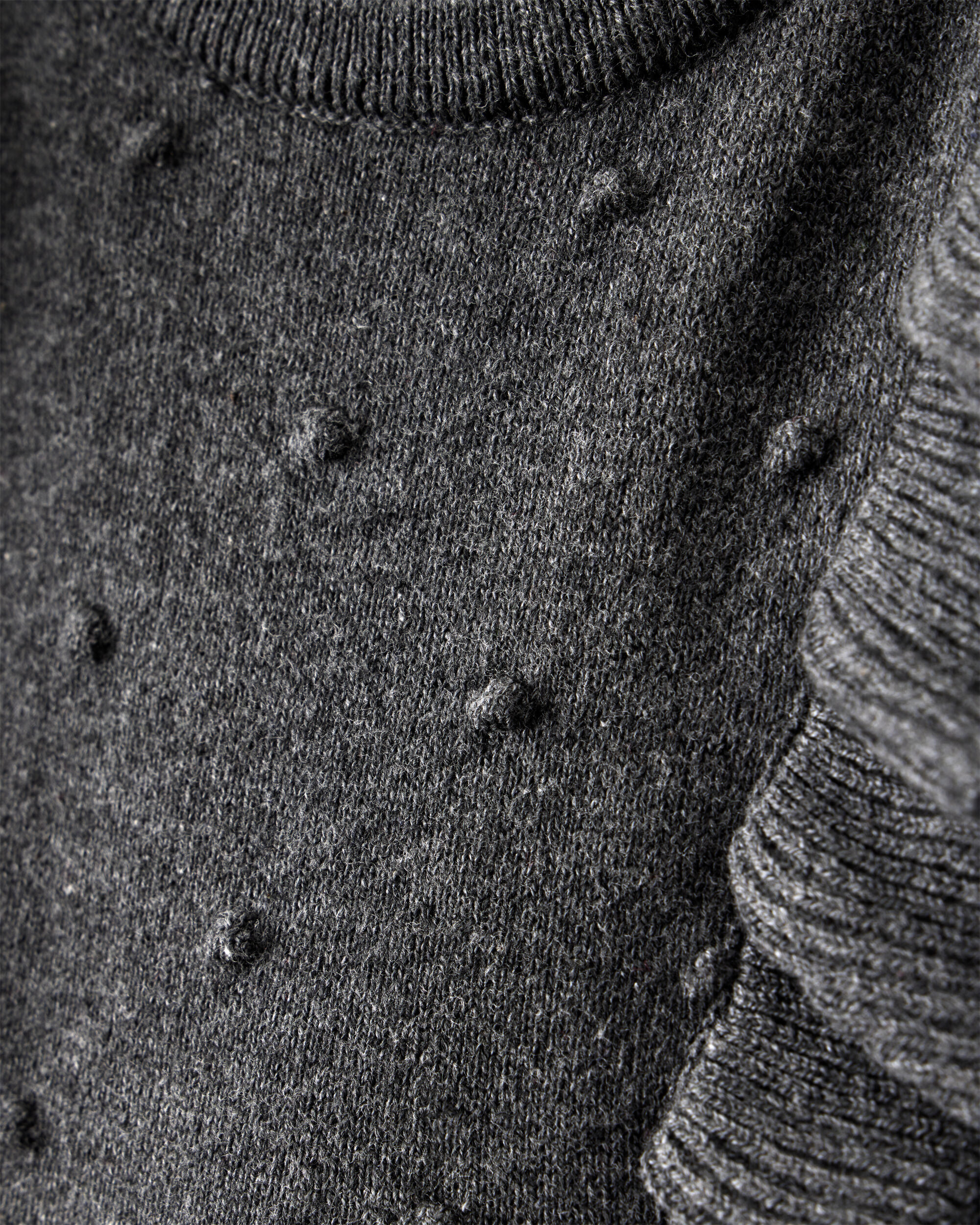 Carter's Baby Girl Ruffle Cotton Long-Sleeve Bodysuit - Grey