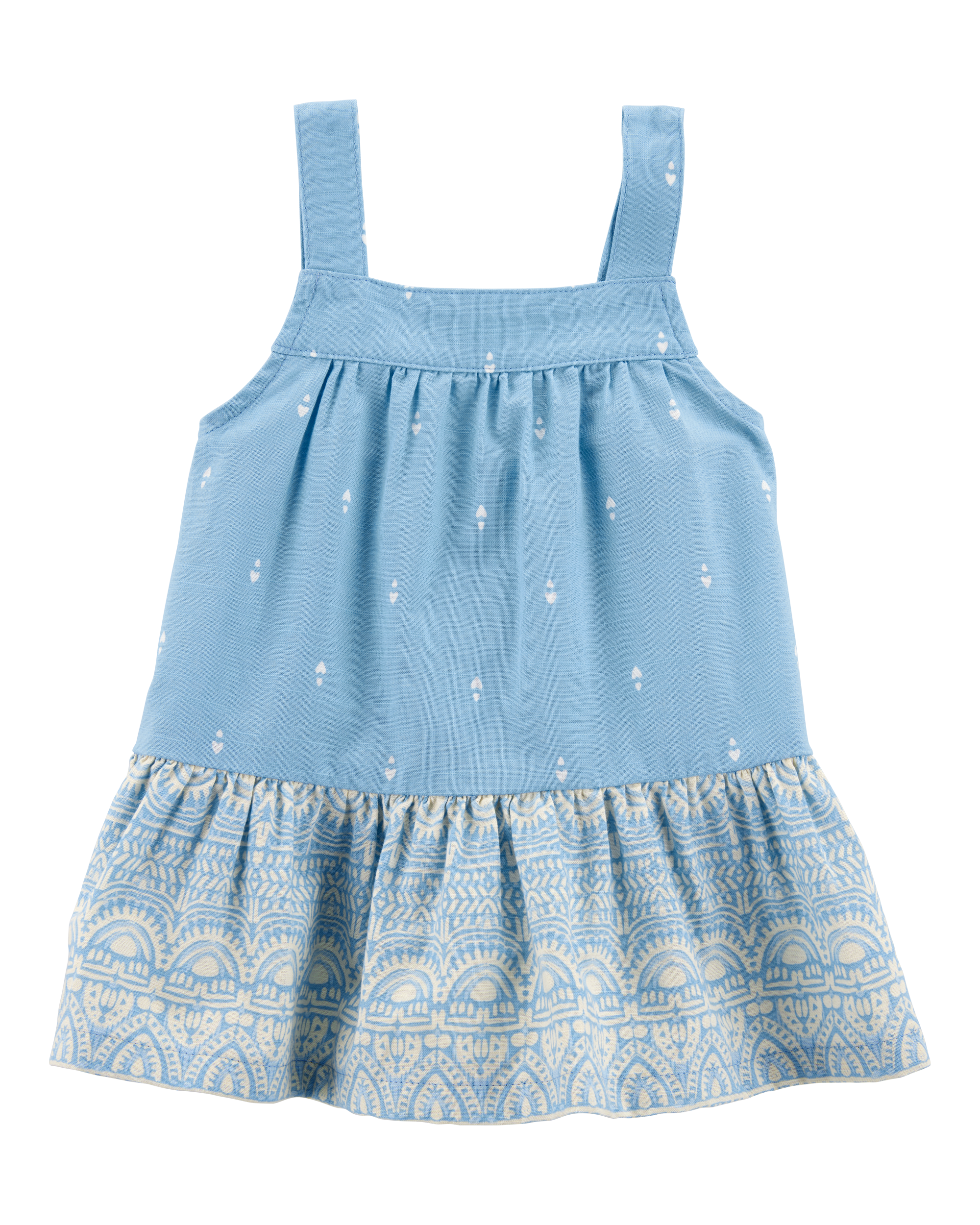 Carter's Toddler 2-Piece Heart Drop Print Tank & Drawstring Shorts Set - Blue
