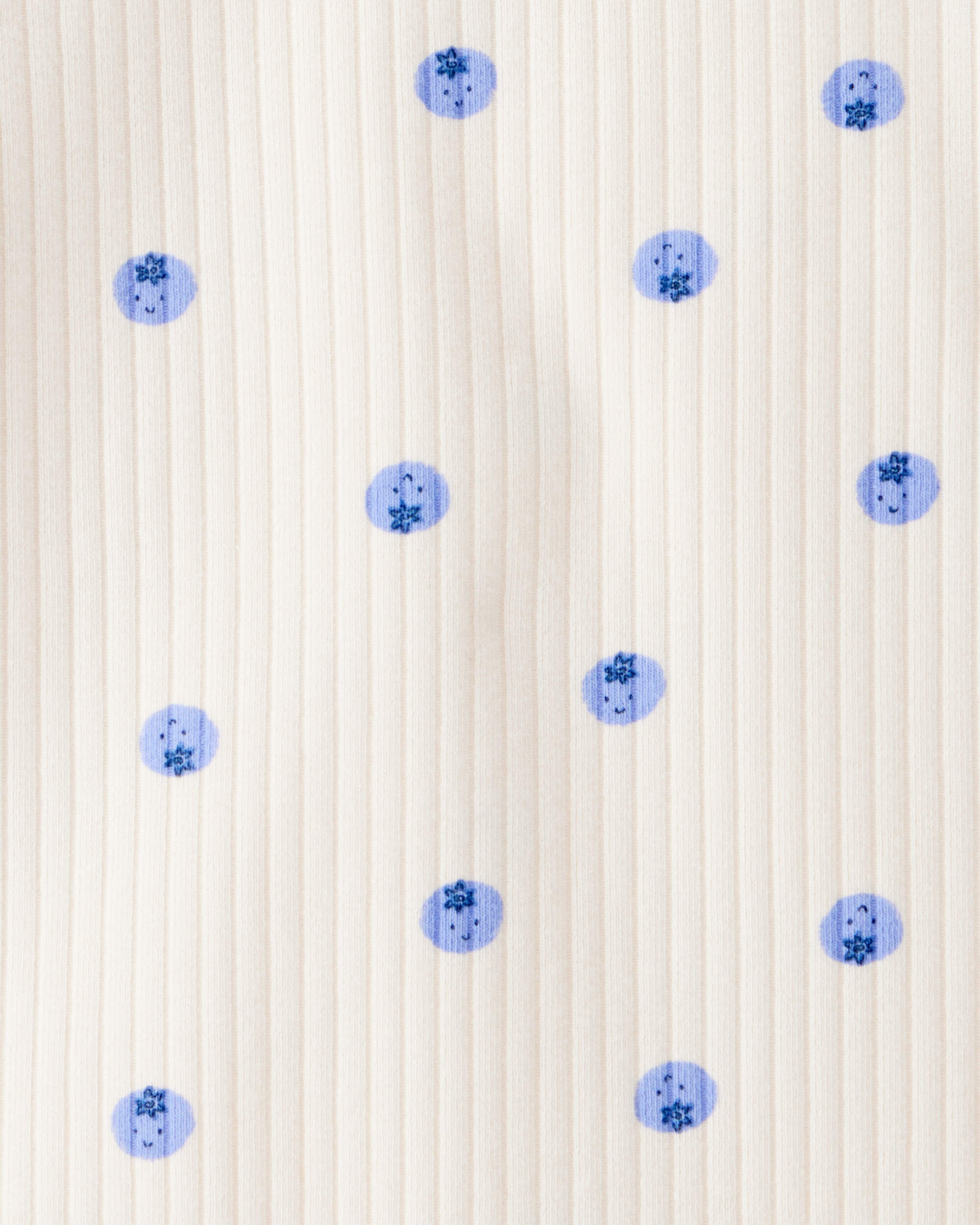 Carter's Baby Girl Blueberry Print Long-Sleeve Fashion Bodysuit - Ivory