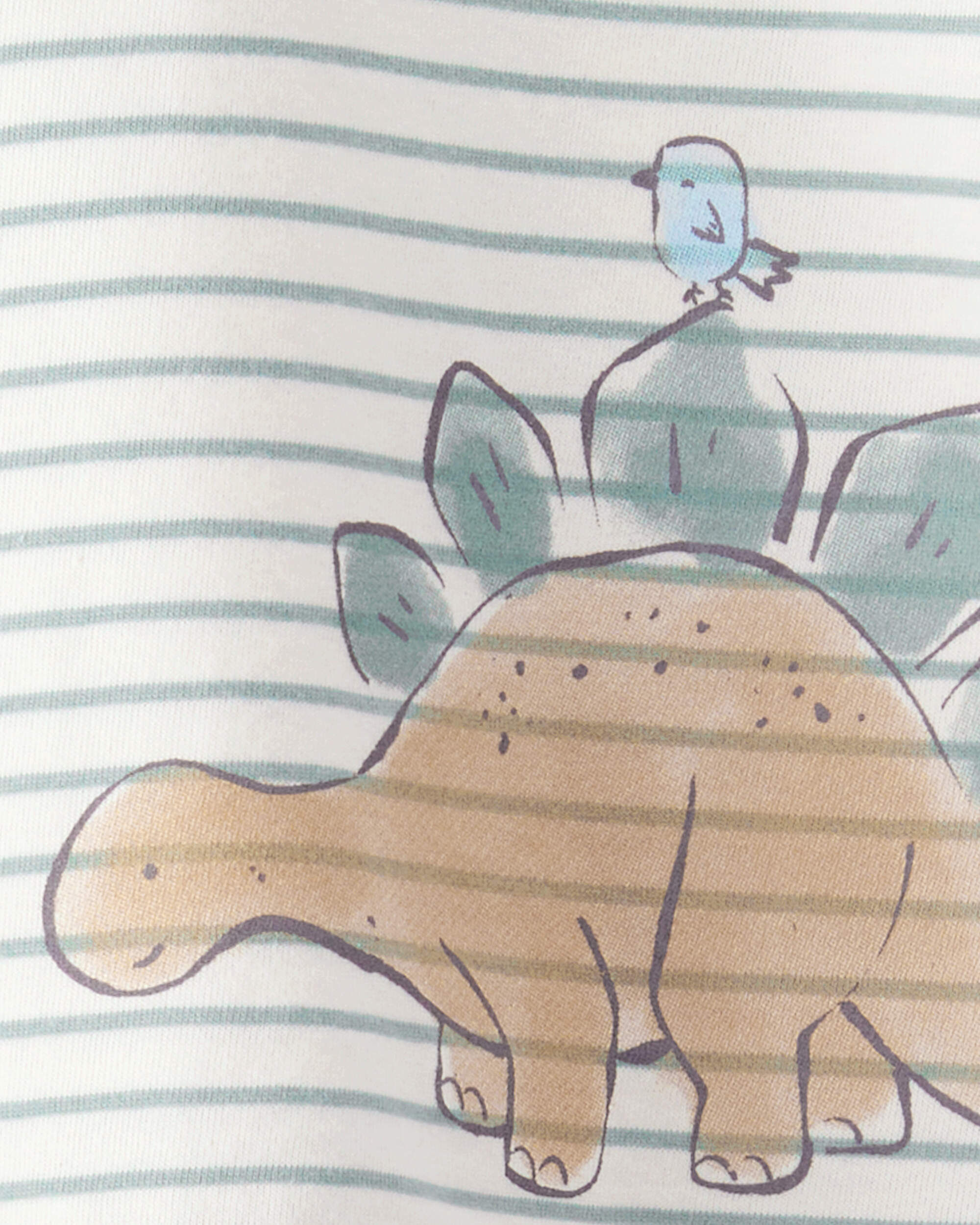 Carter's Baby 2-Piece Dinosaur Striped Hooded Tee & Jogger Set