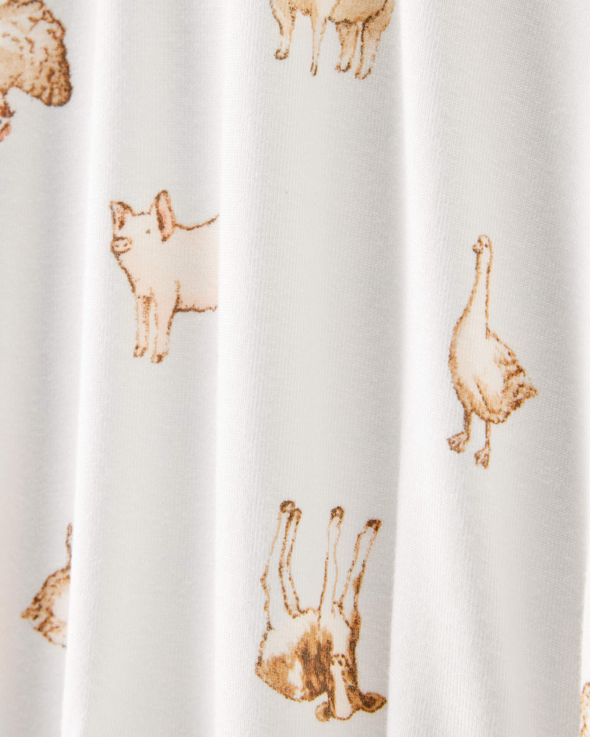 Carter's Baby Farm Animals Print PurelySoft Footie 1-Piece Pajamas - Ivory