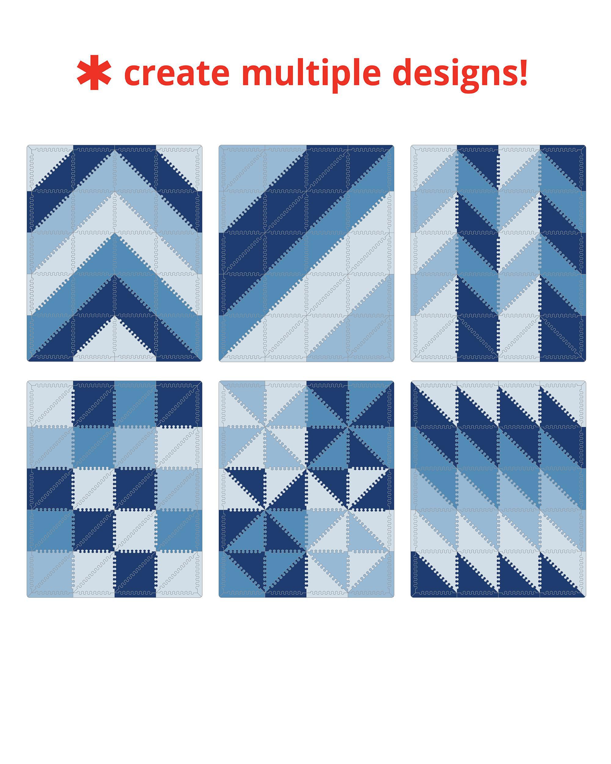 Carter's Playspot Geo Foam Floor Tiles - Blue Ombre