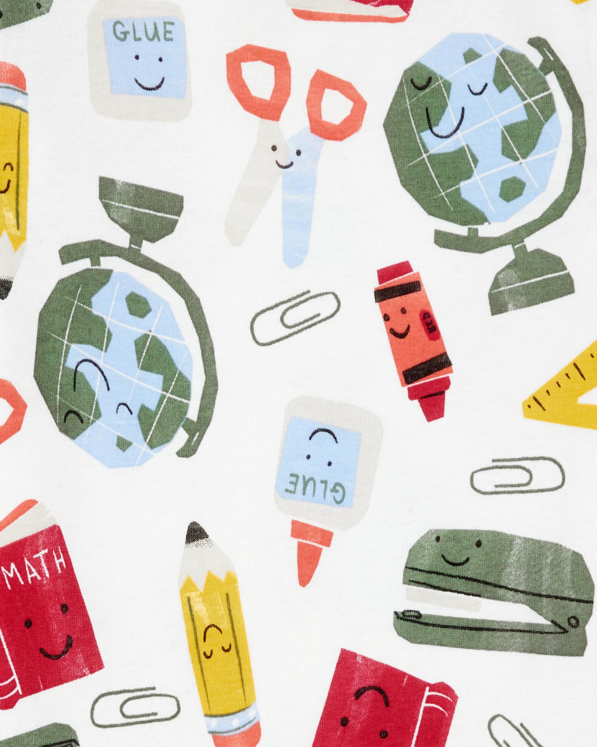 Carter's Kid 2-Piece Back To School Print 100% Snug Fit Cotton Pajamas