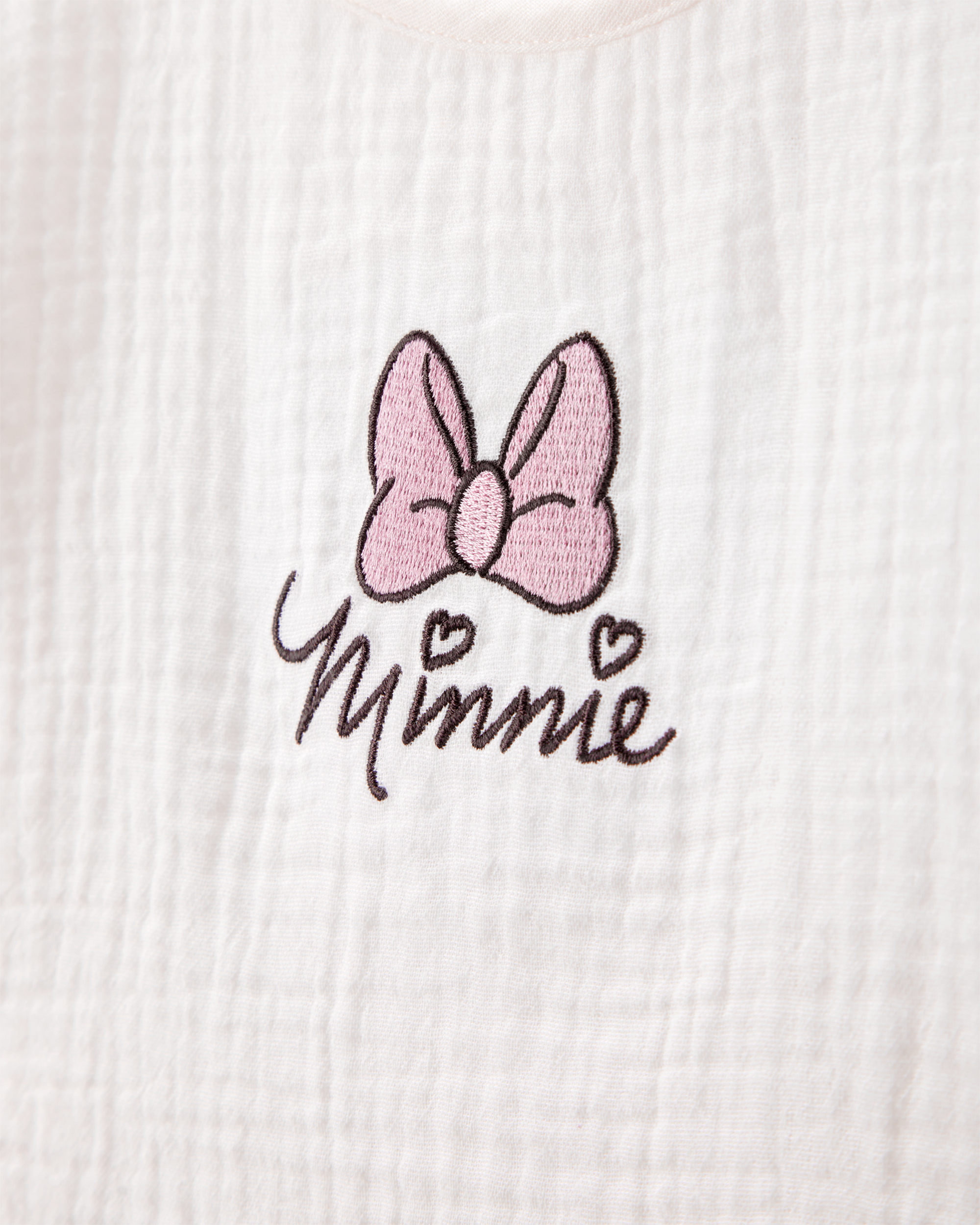 Carter's Toddler 2-Piece Minnie Mouse Flutter-Sleeve Gauze Top & Short Set - Cream