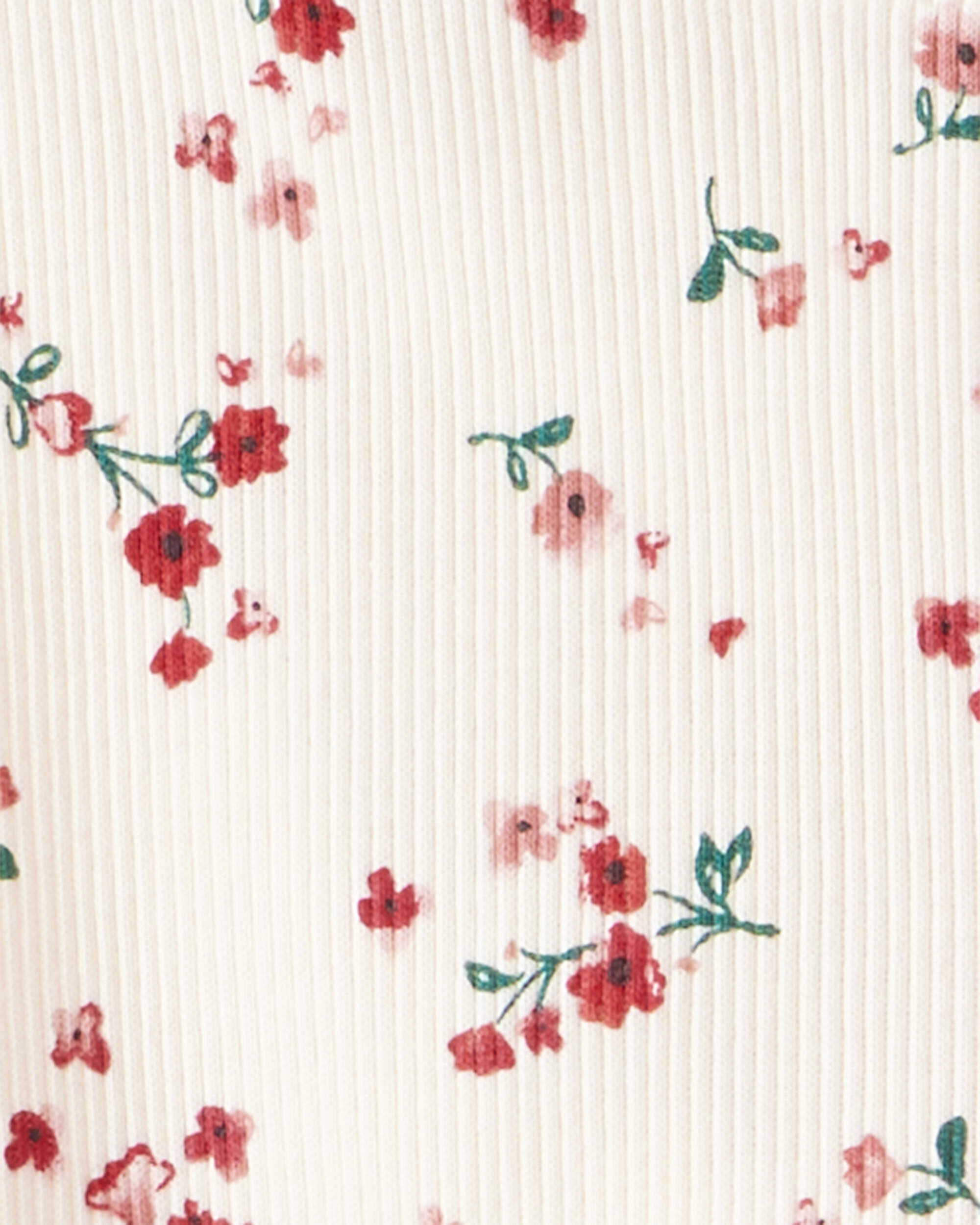 Carter's Toddler Girl 2-Piece Floral Long-Sleeve Tee & Pant Set - Red