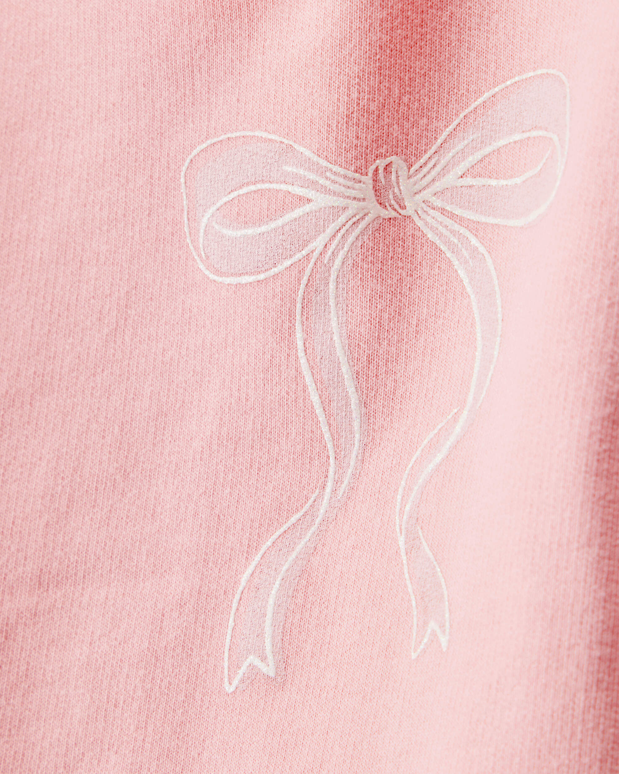 Carter's Baby Girl Bow French Terry Long-Sleeve Top & Skirt Set - Pink