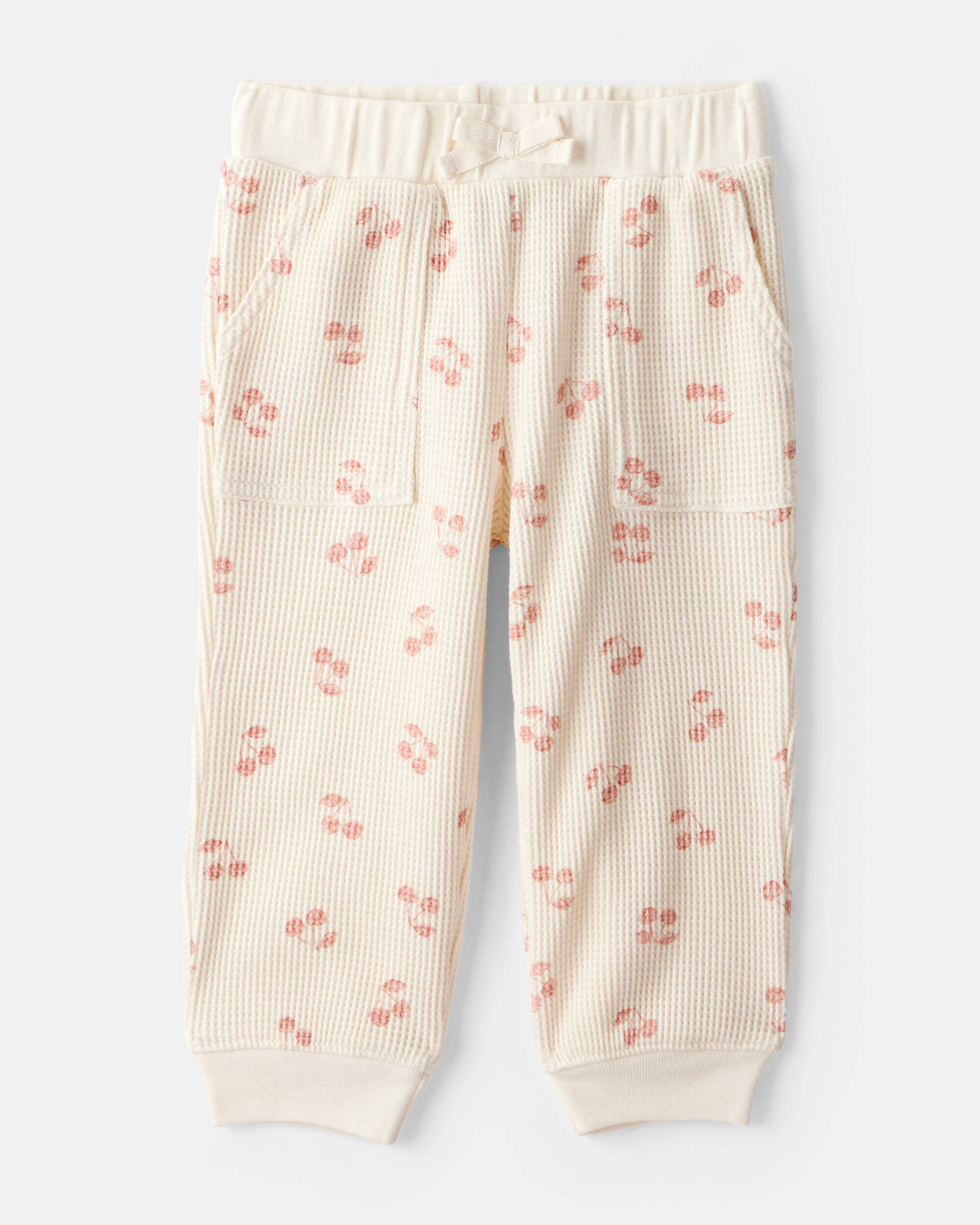 Carter's Baby Girl 2-Piece Cherry Fruit Print Long-Sleeve Tee & Pant Set - Ivory